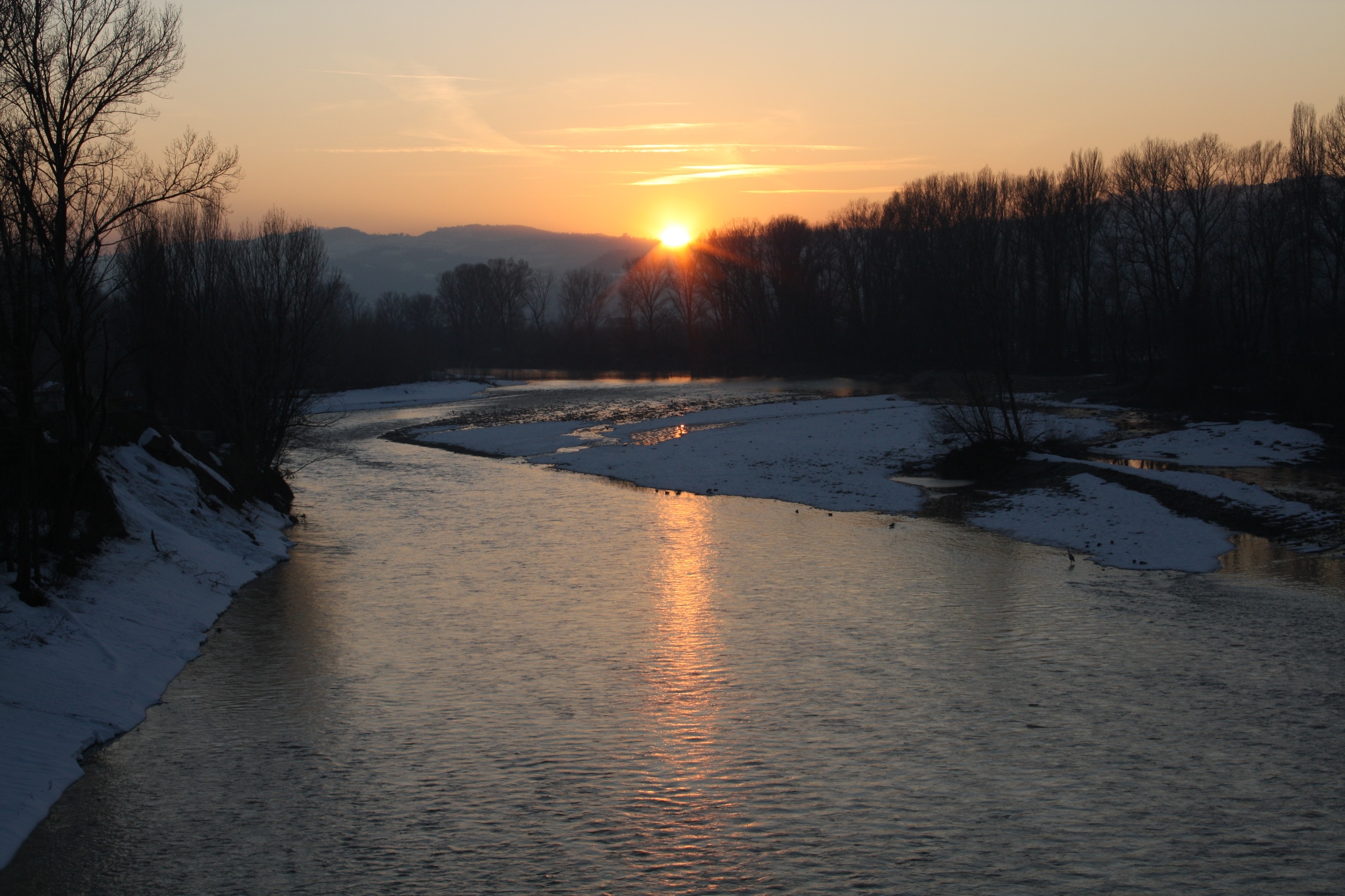 Tramonto sul Panaro ...