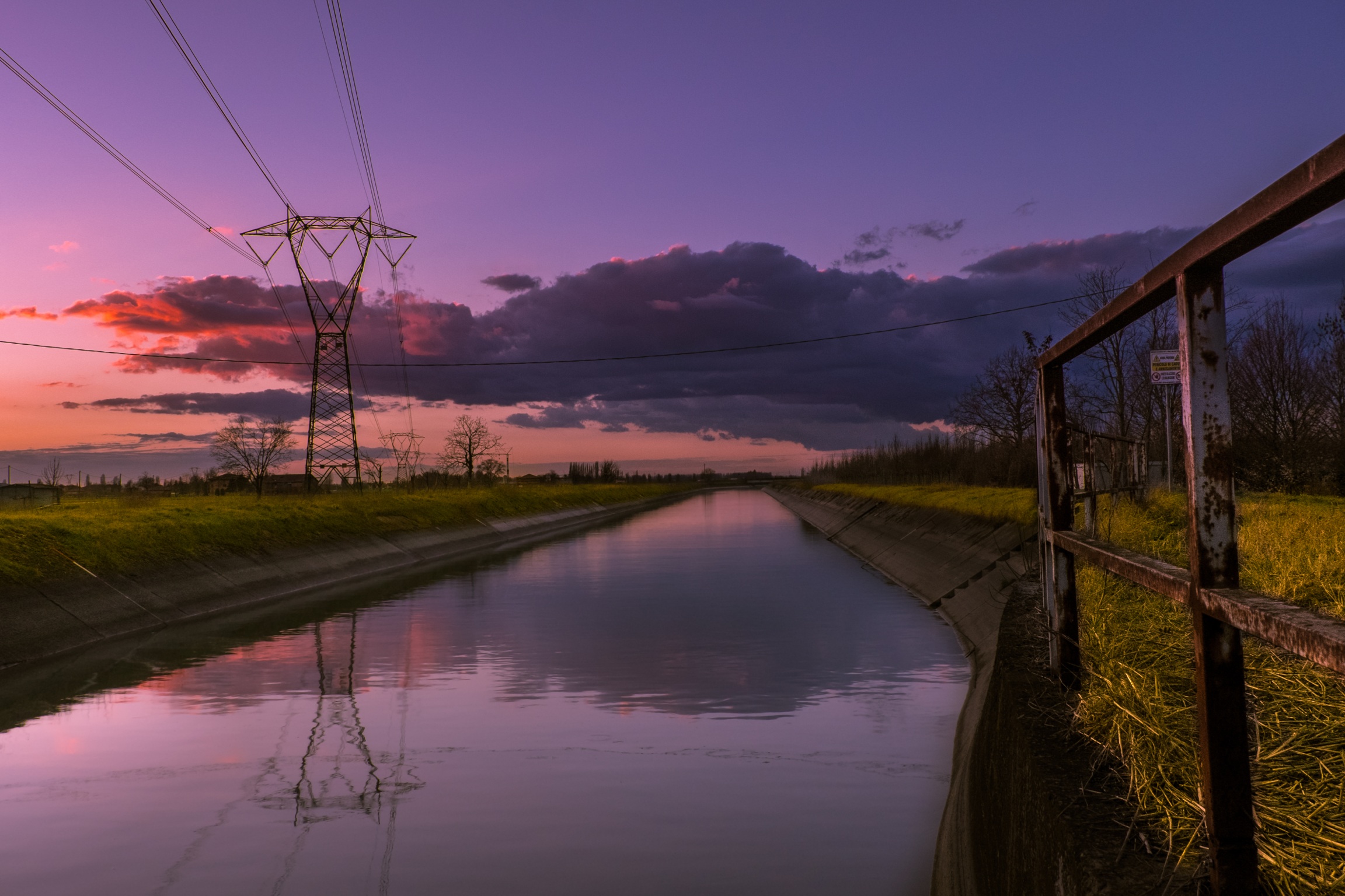 Tramonto sulla pianura bolognese
