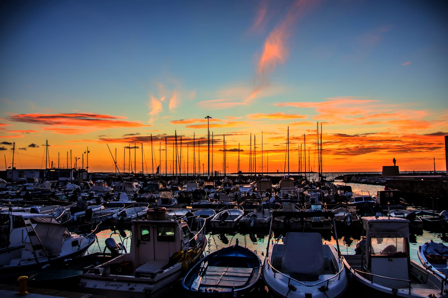 Sunset at the marina