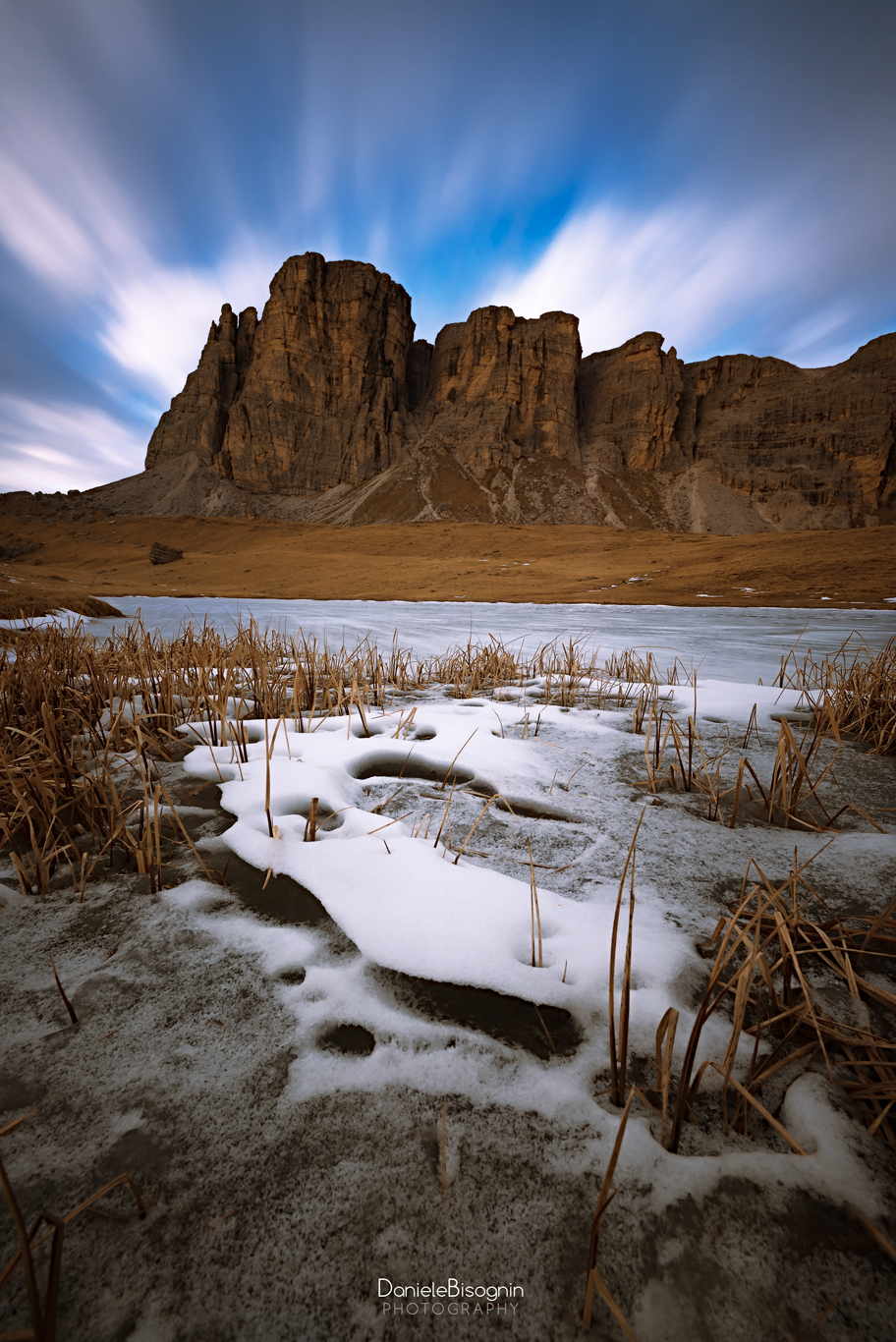 Scary face on the snow