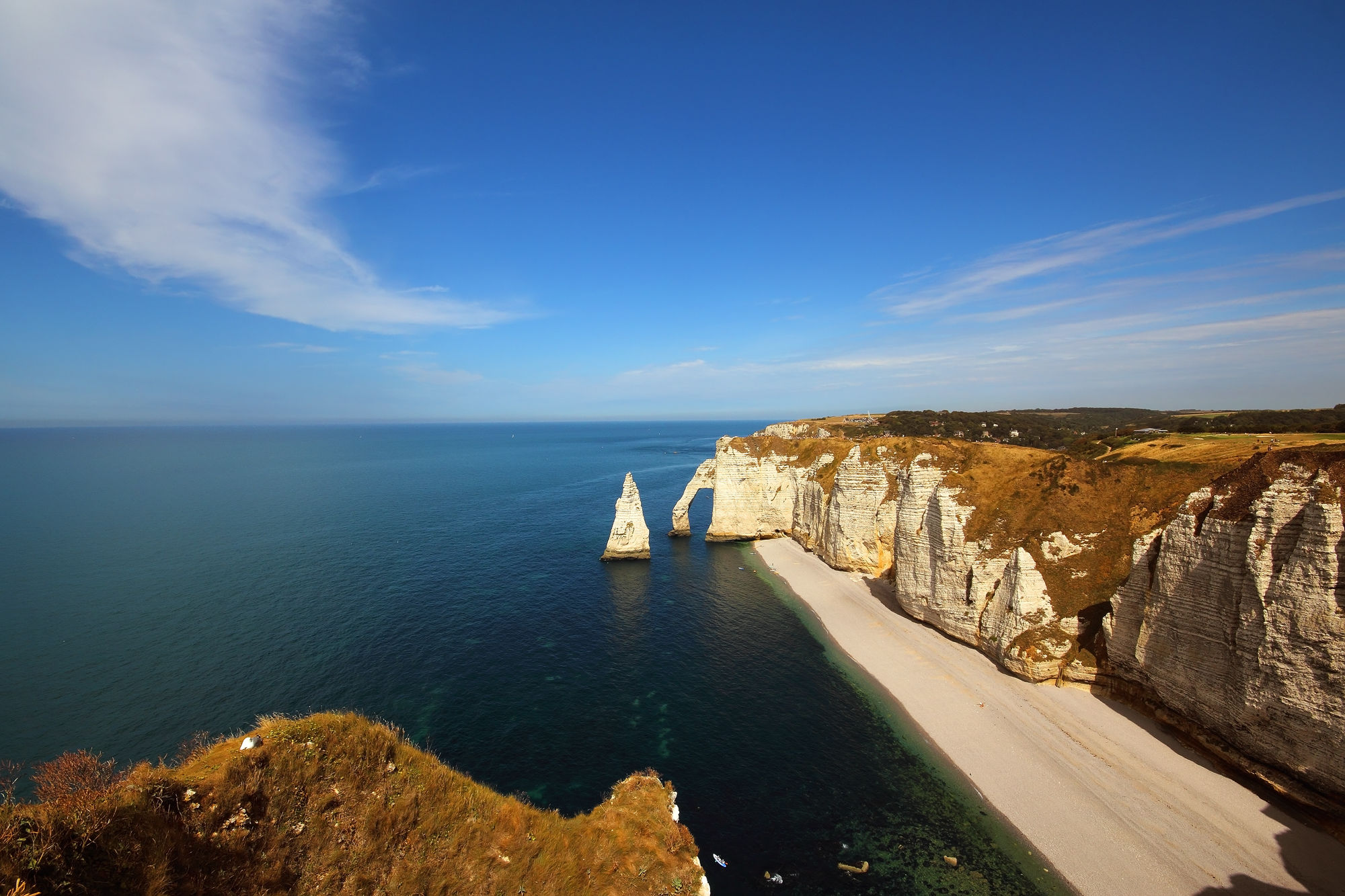 The grand panoramique sur le Cliffs of Aval