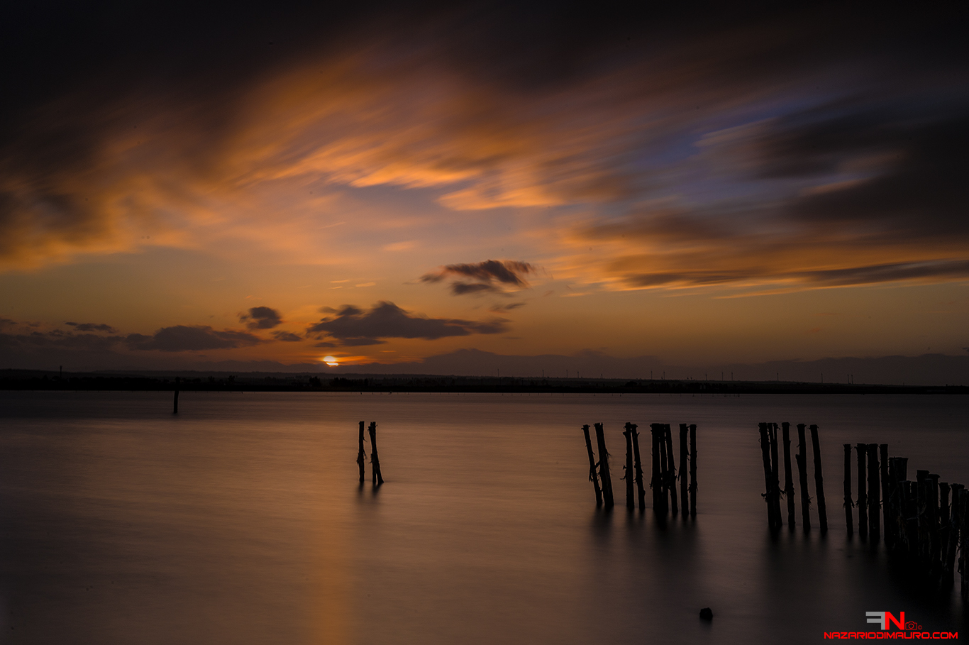 Sunset on Lake Lesina ...