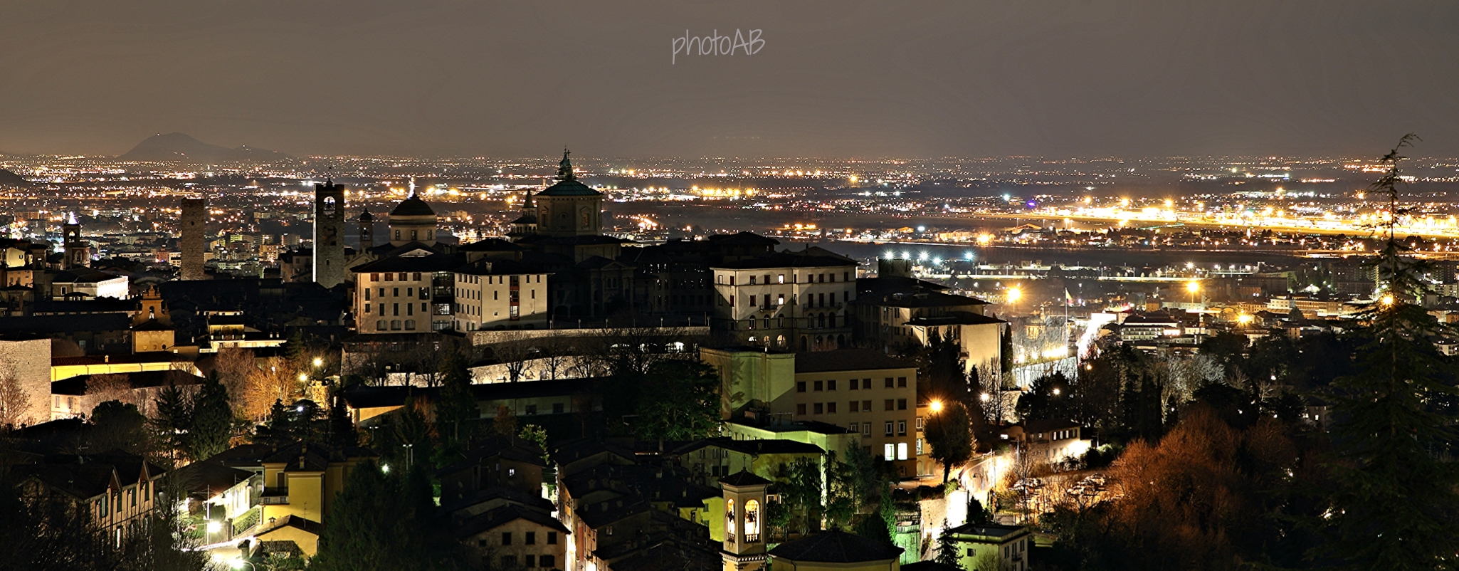 Bergamo High City by Night