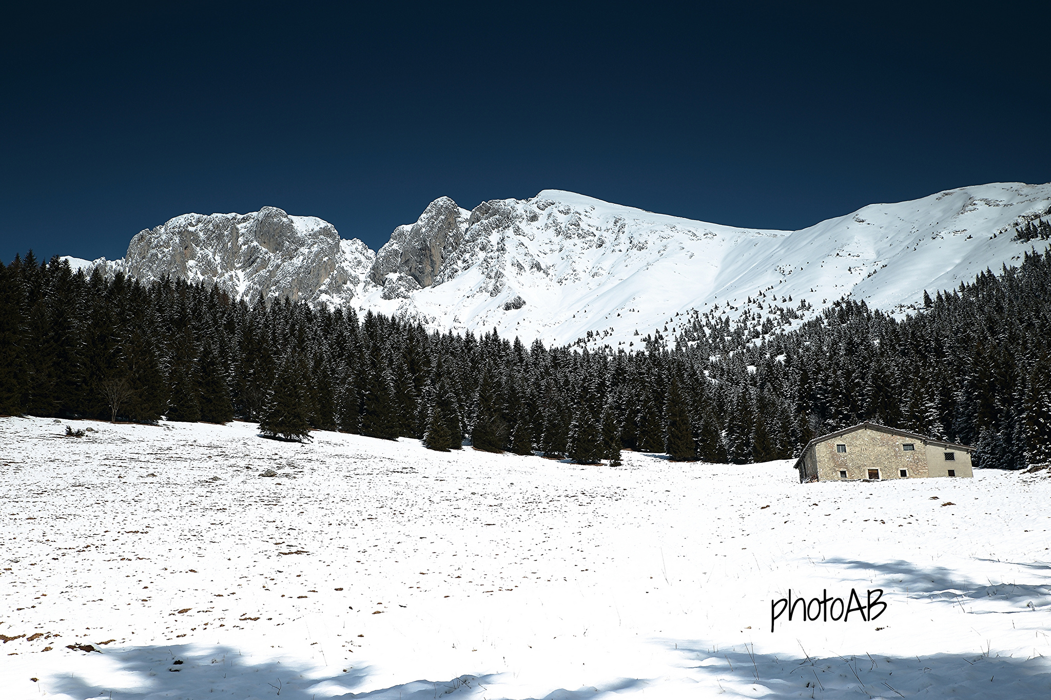 The Presolana, southern slope, as in winter