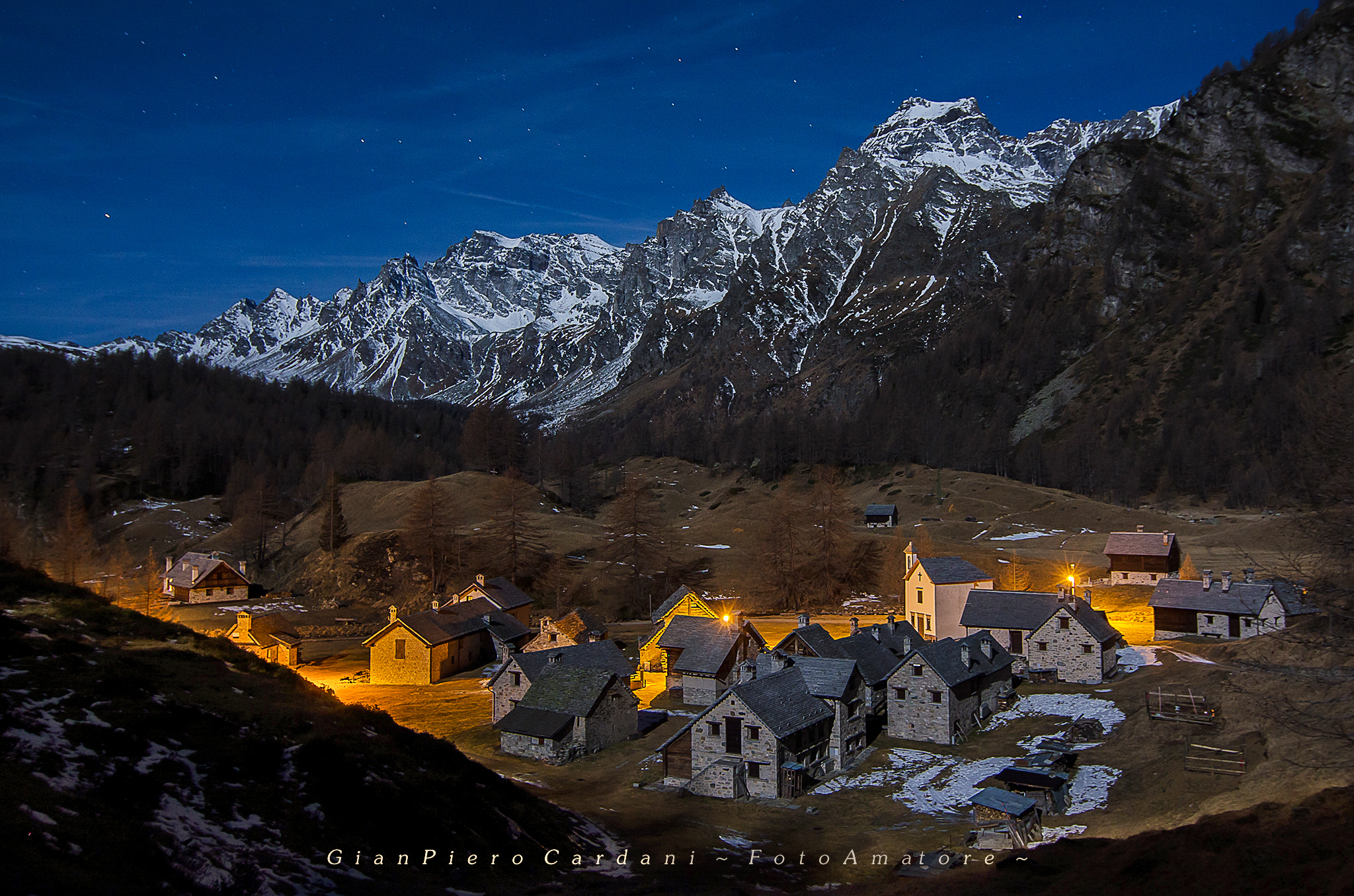 Crampiolo, Alpe Devero under the Full Moon