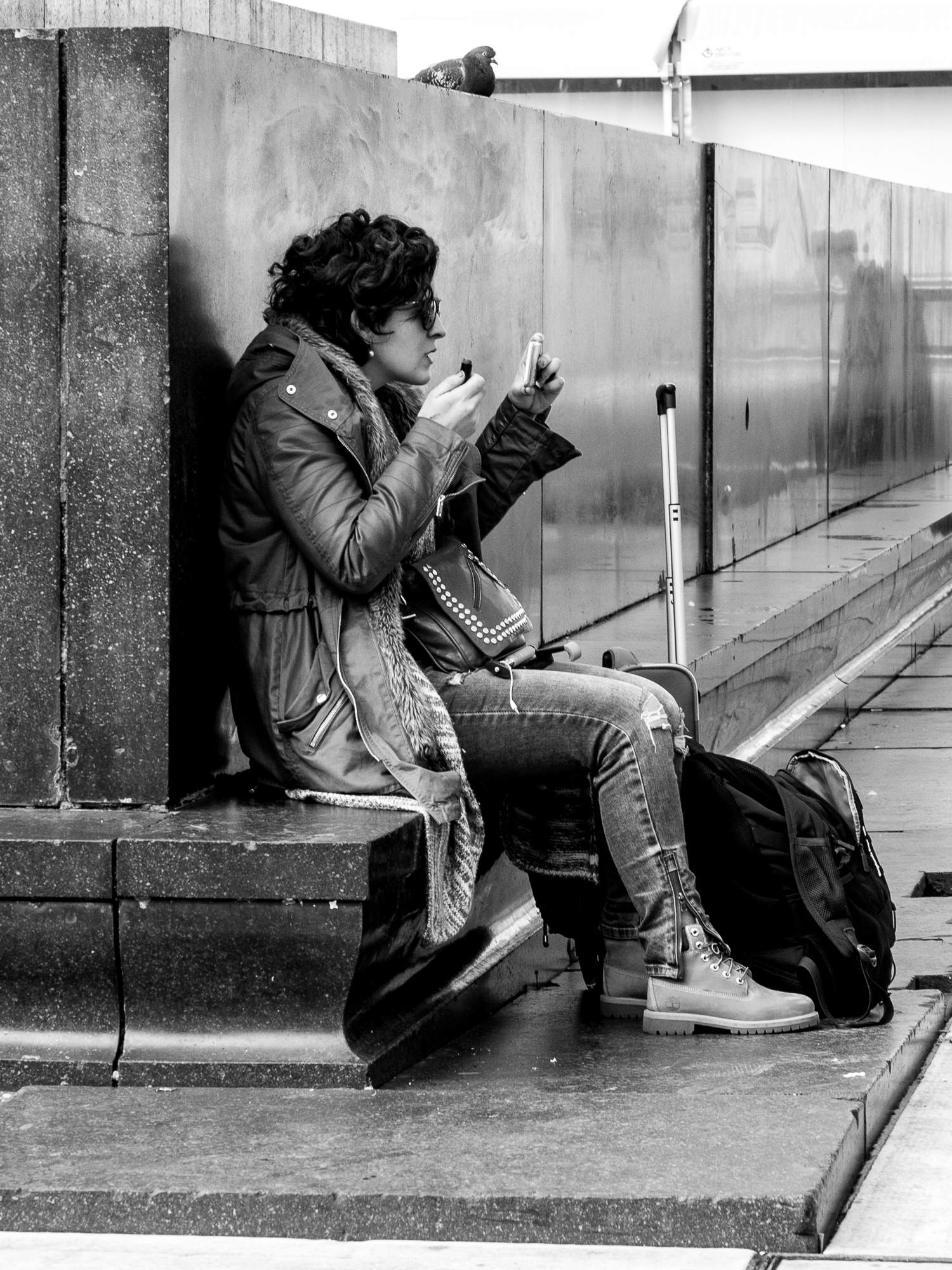 maquillage with pigeon