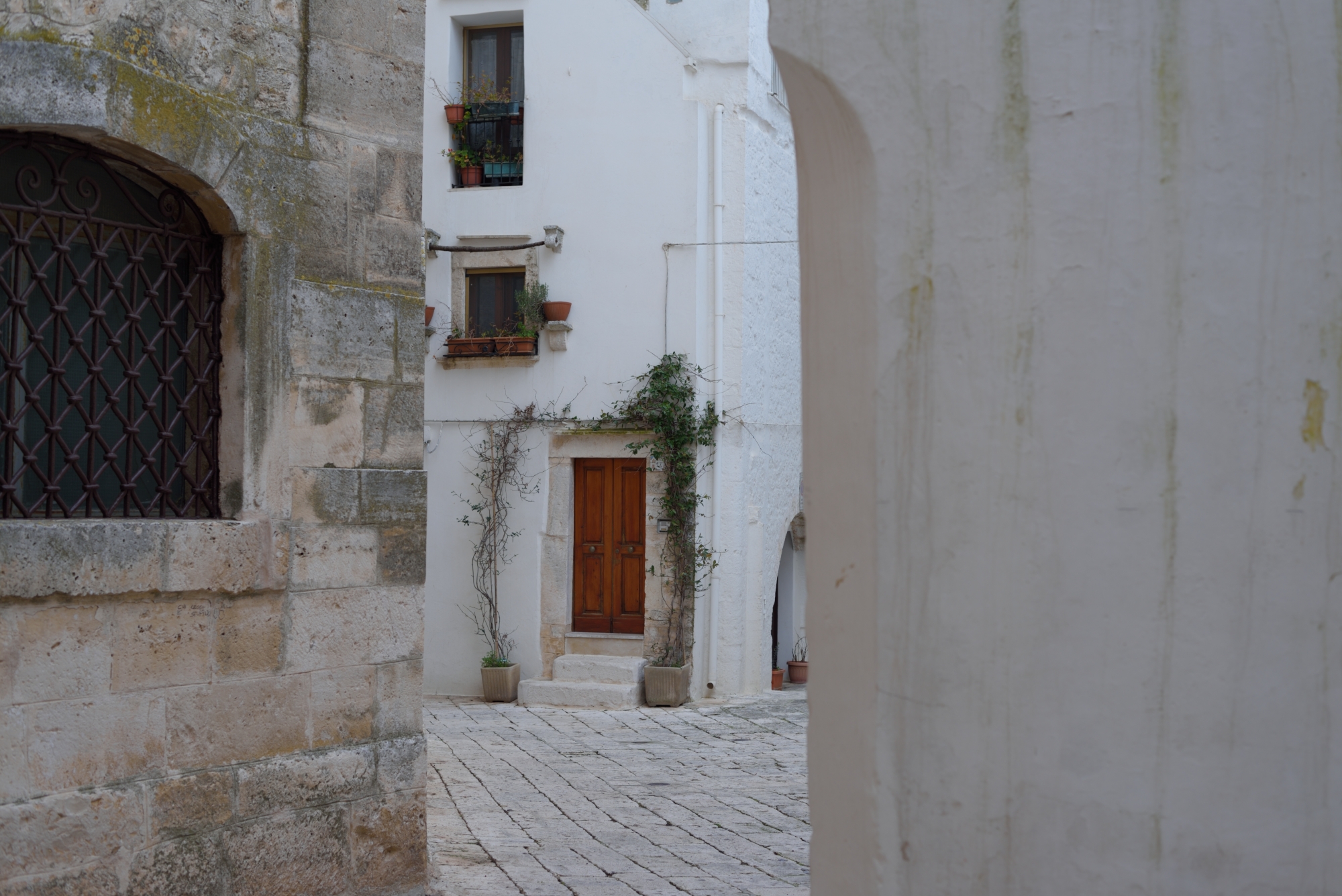 Locorotondo from inside and from outside