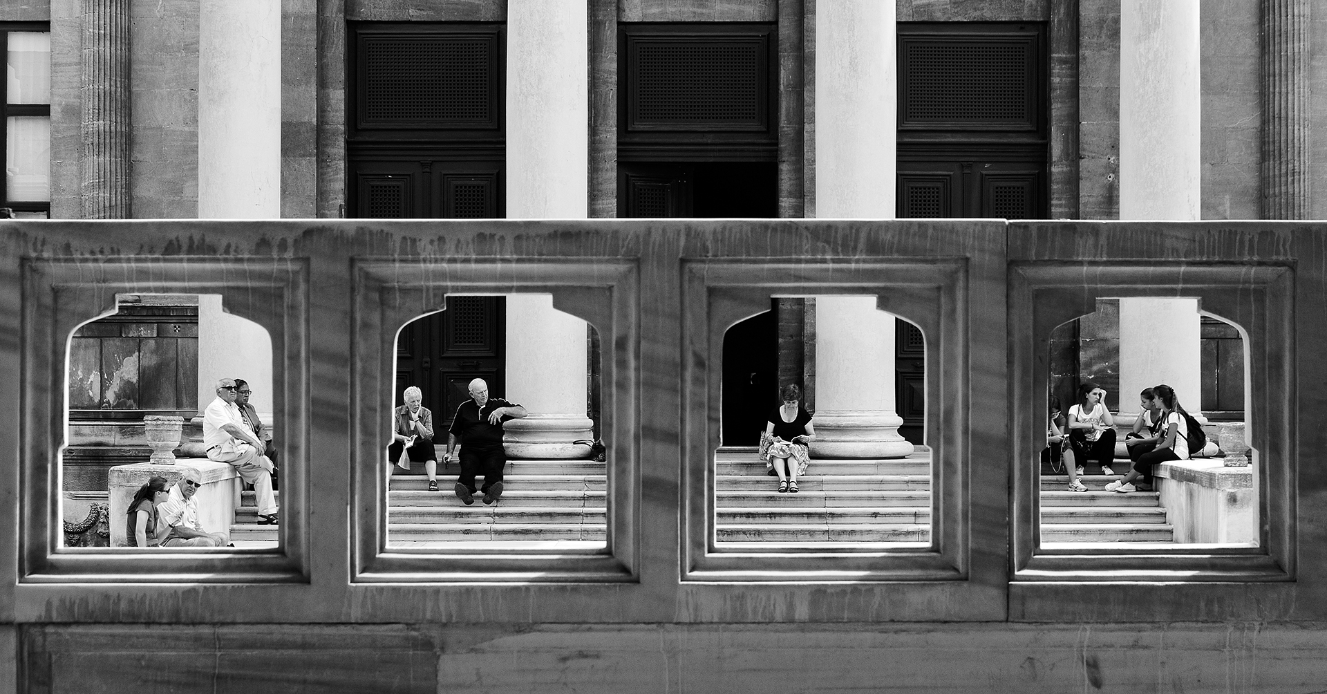 Quadretti sulle scalinate