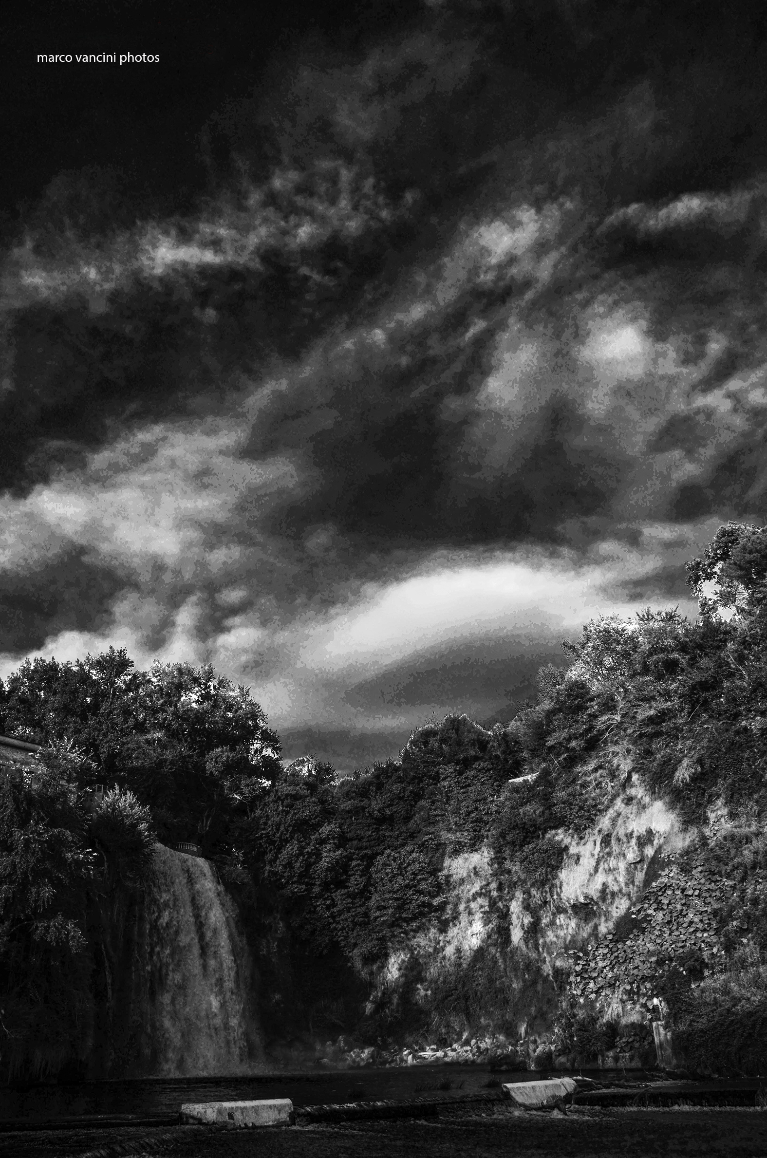 natural waterfall in the center of the country