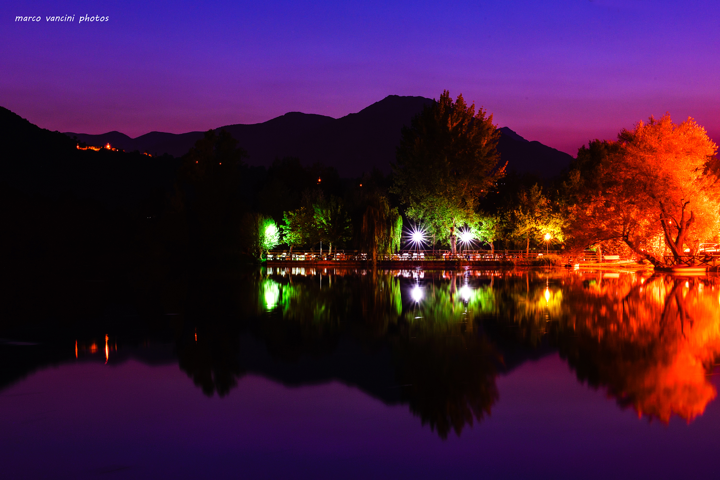 Il tramonto sul Lago