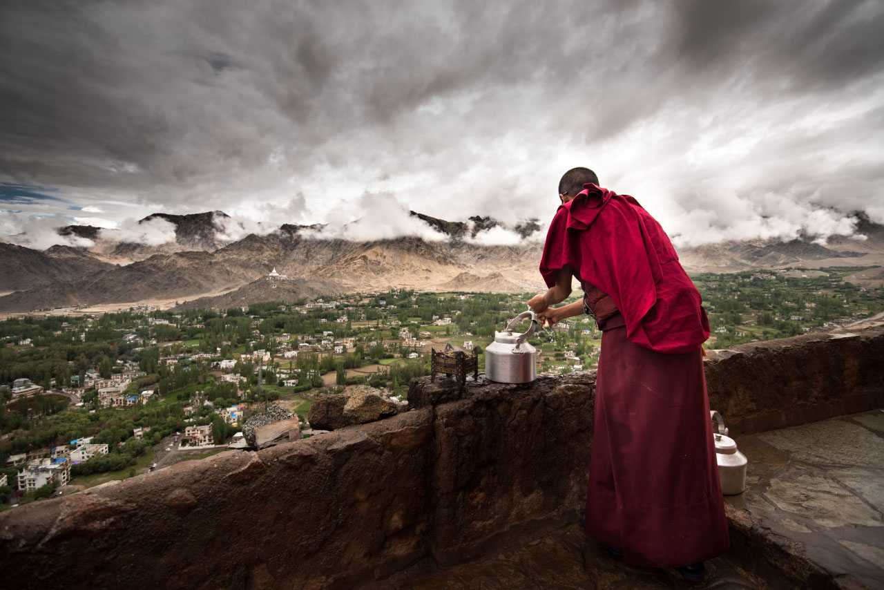 Leh from the sky, Ladakh 2015