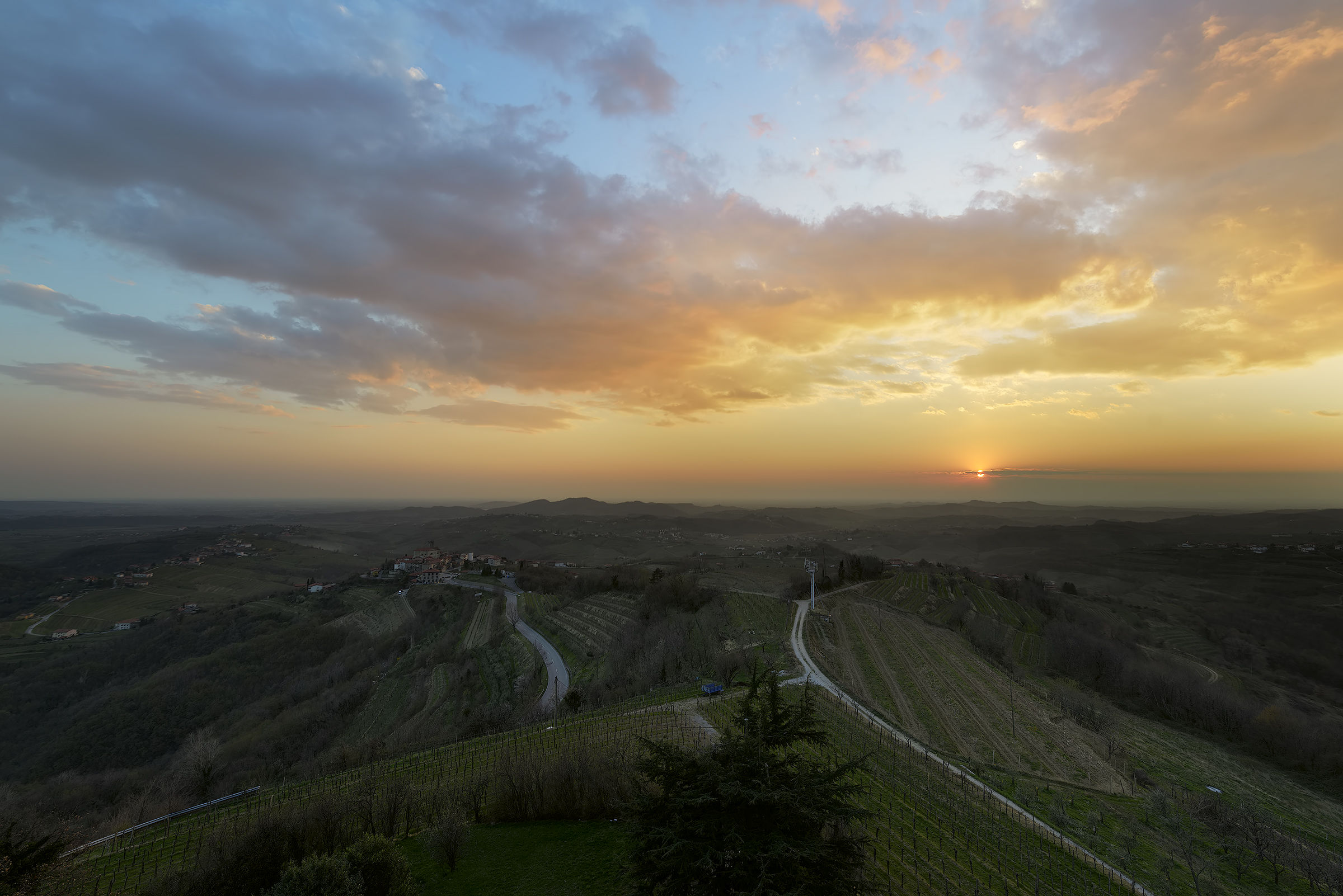 It is evening on Brda