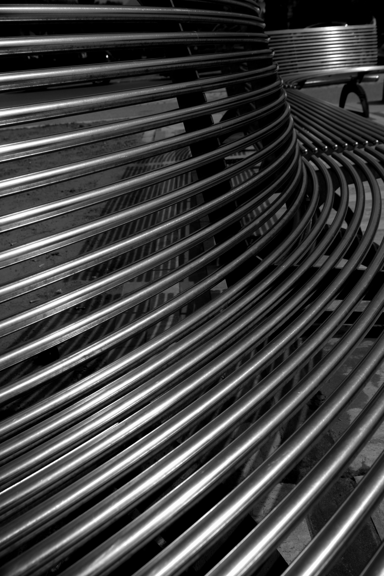 Sitting on the strips .....