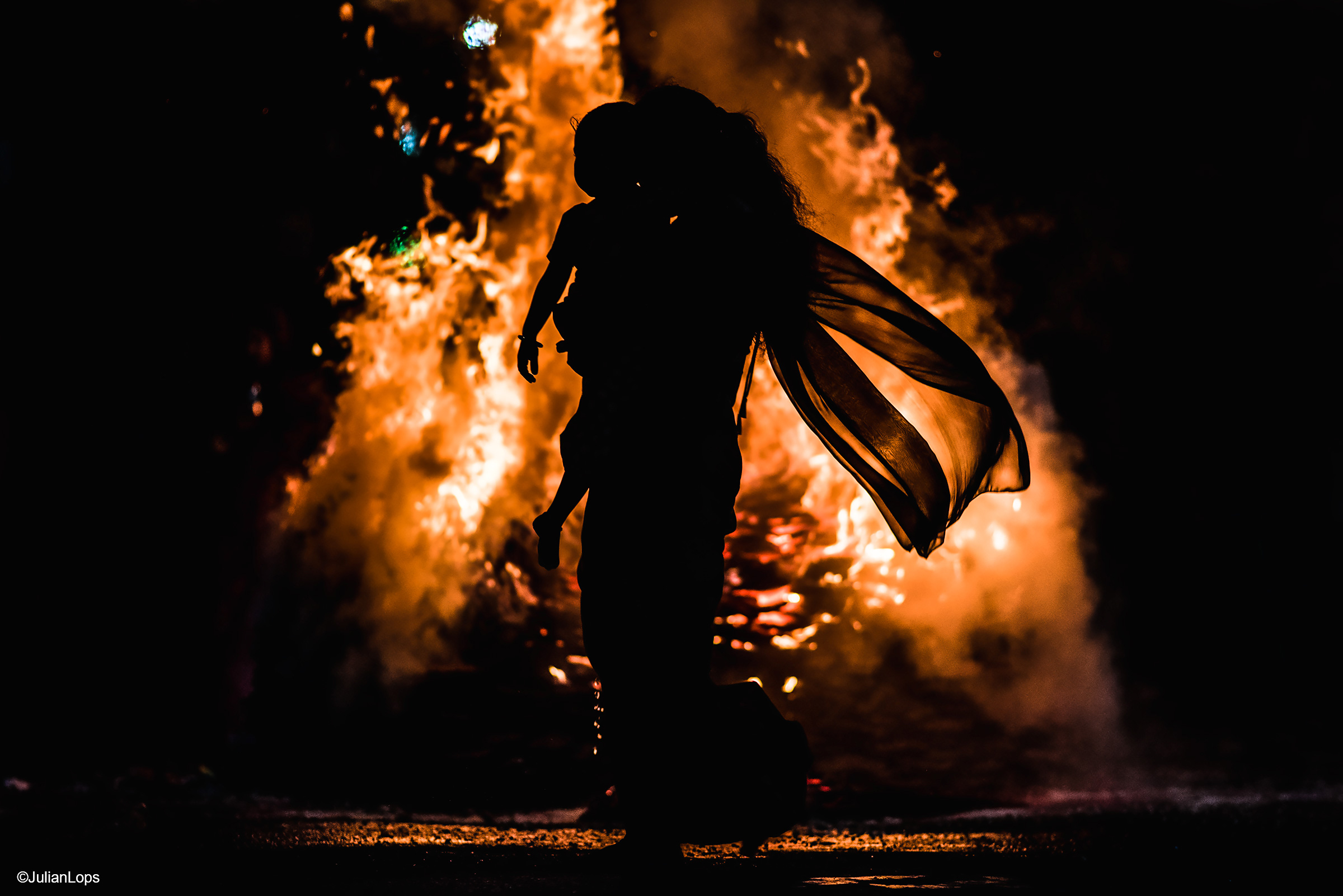 Praying around the fire