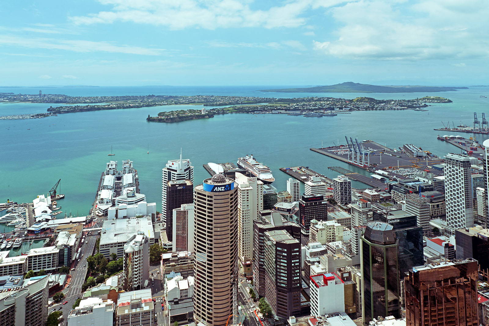 View from the Sky Tower on the ship