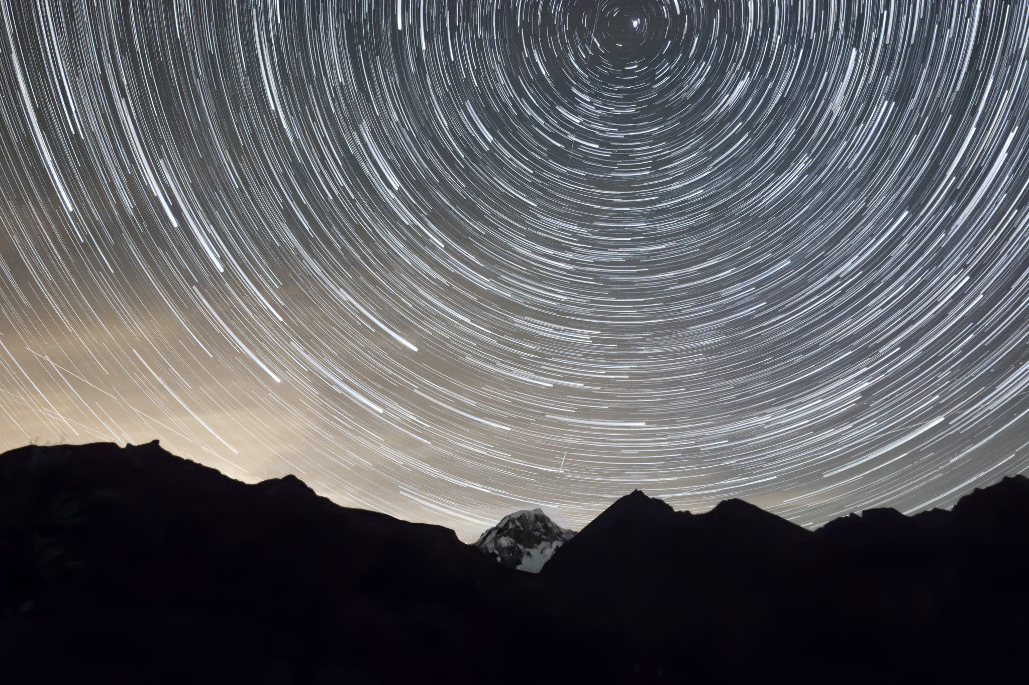 Star Trail over Mont Blanc