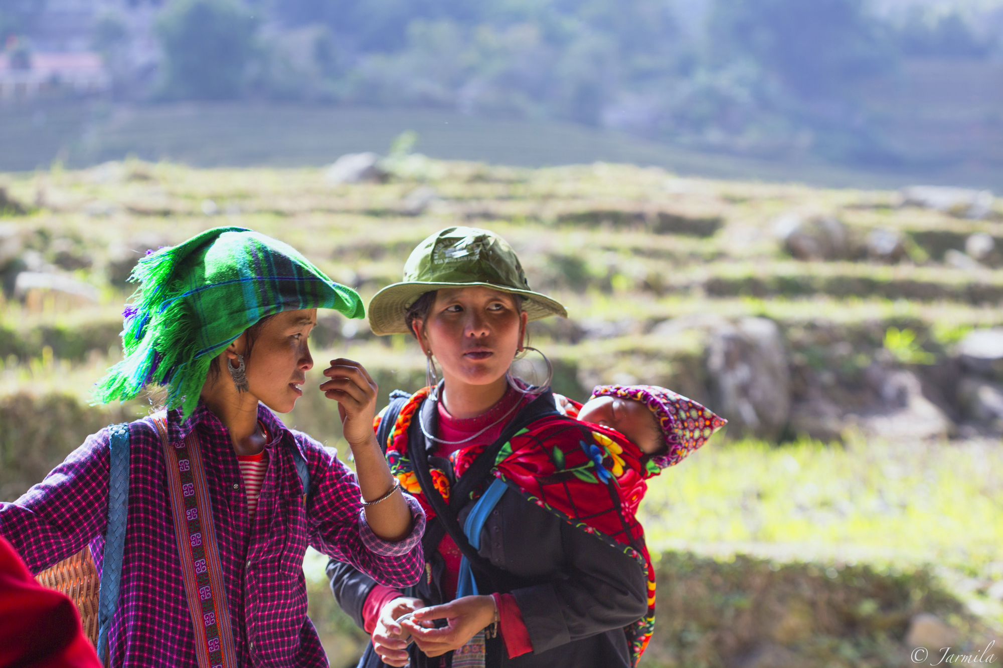 tribal Hmong woman with child, Sapa