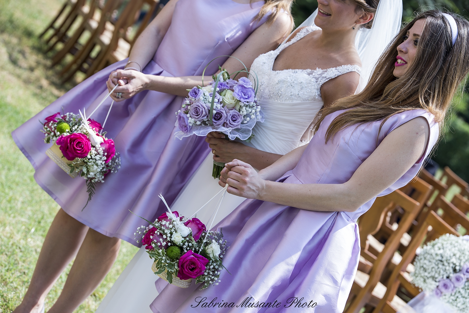 Bride and bridesmaids