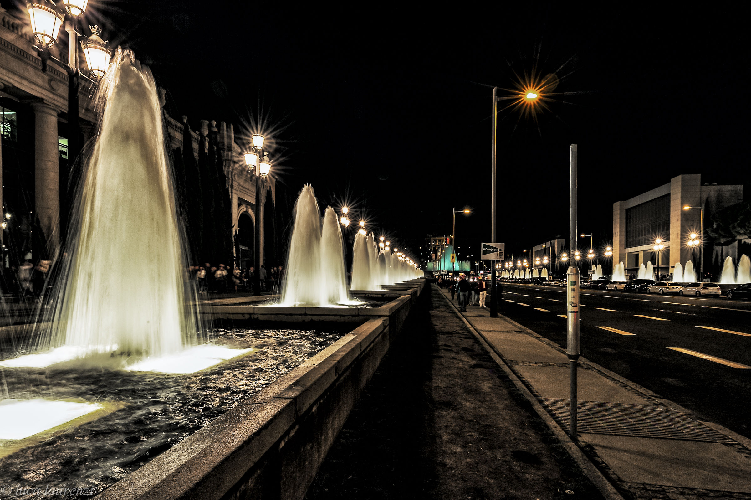 The avenue of the fountains
