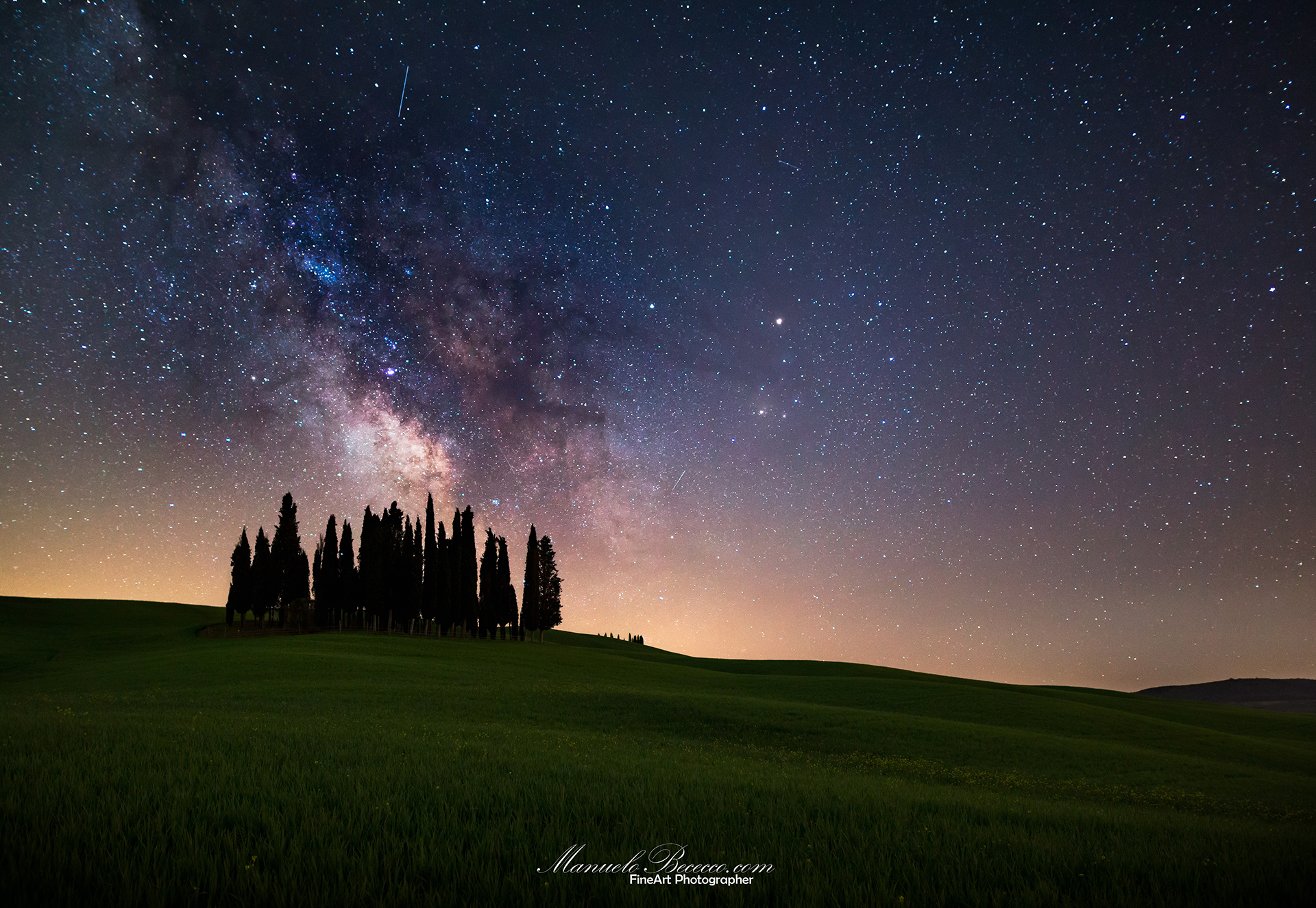 Milky way in Val D'orcia