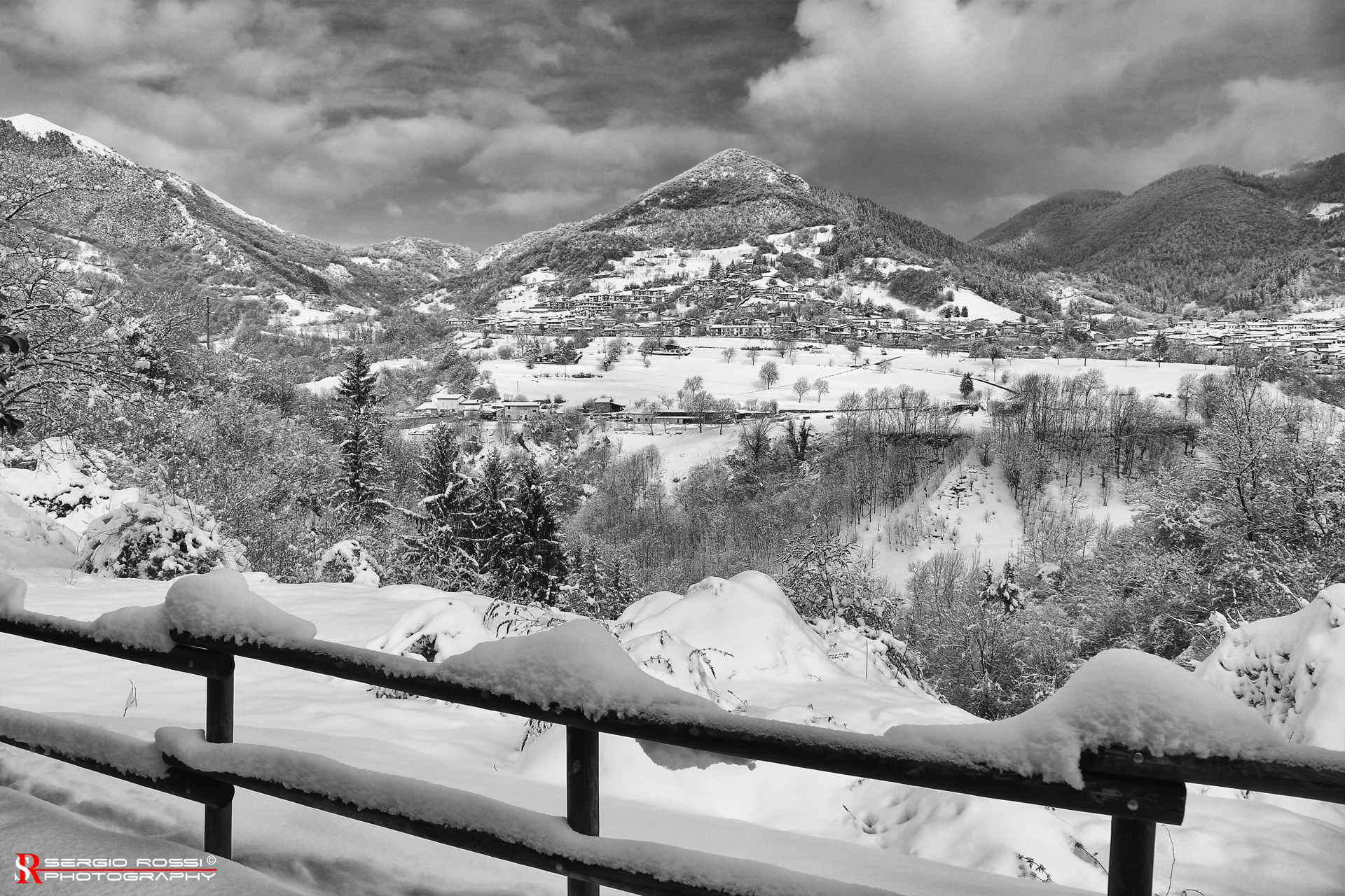 Paesaggio invernale visto da Zone (Bs)