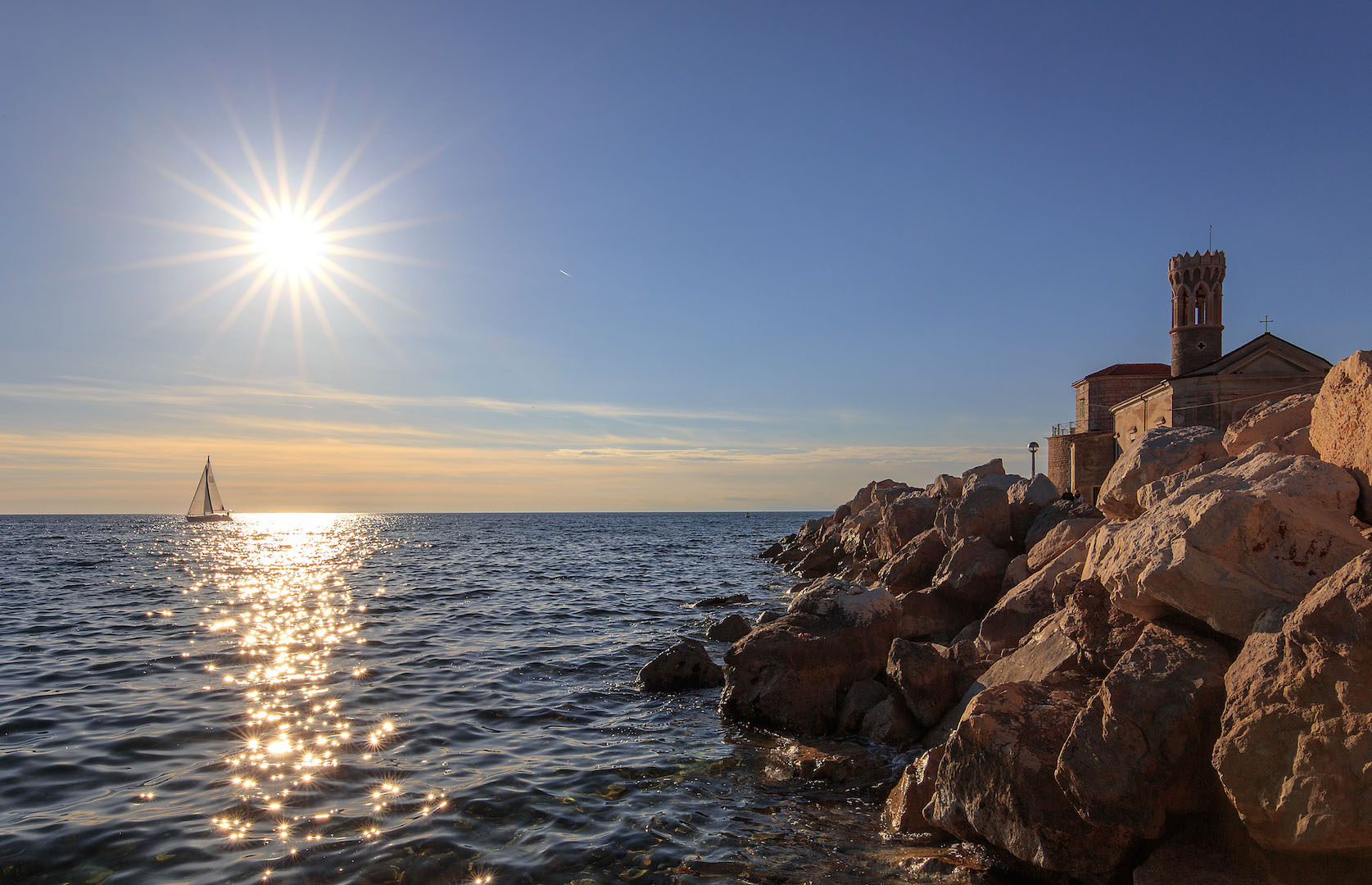 un pomeriggio di aprile a Pirano quasi estivo