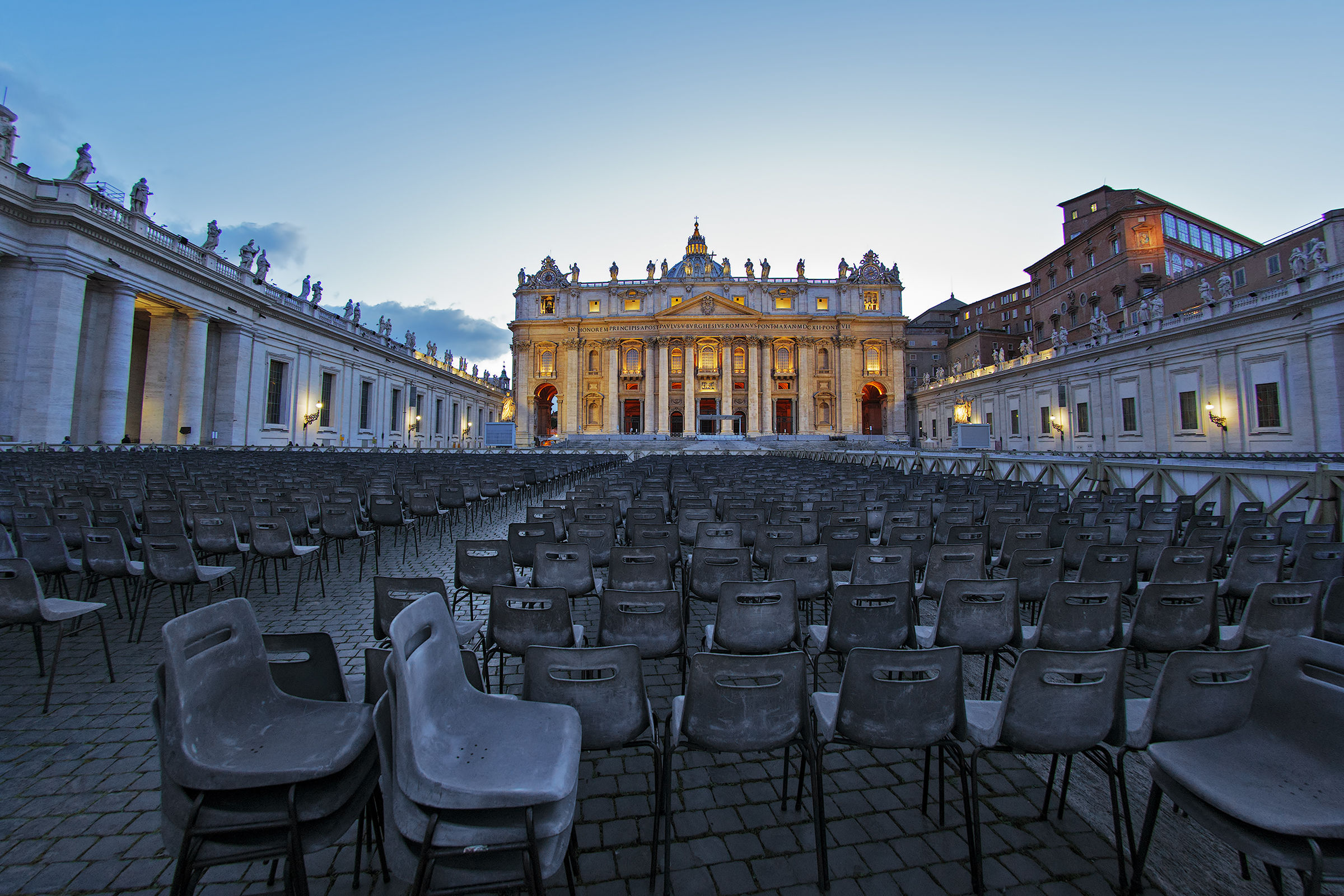 Getting ready Basilica San Pietro