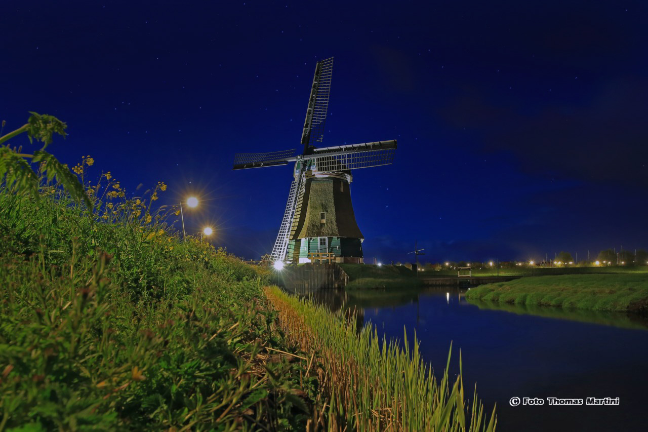 The Netherlands at night