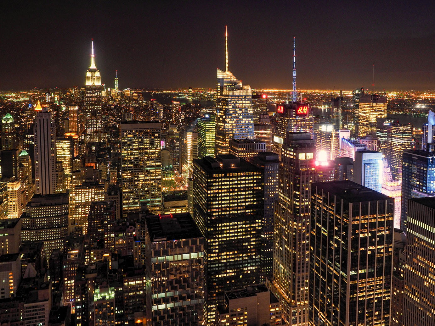 the lights of Manhattan