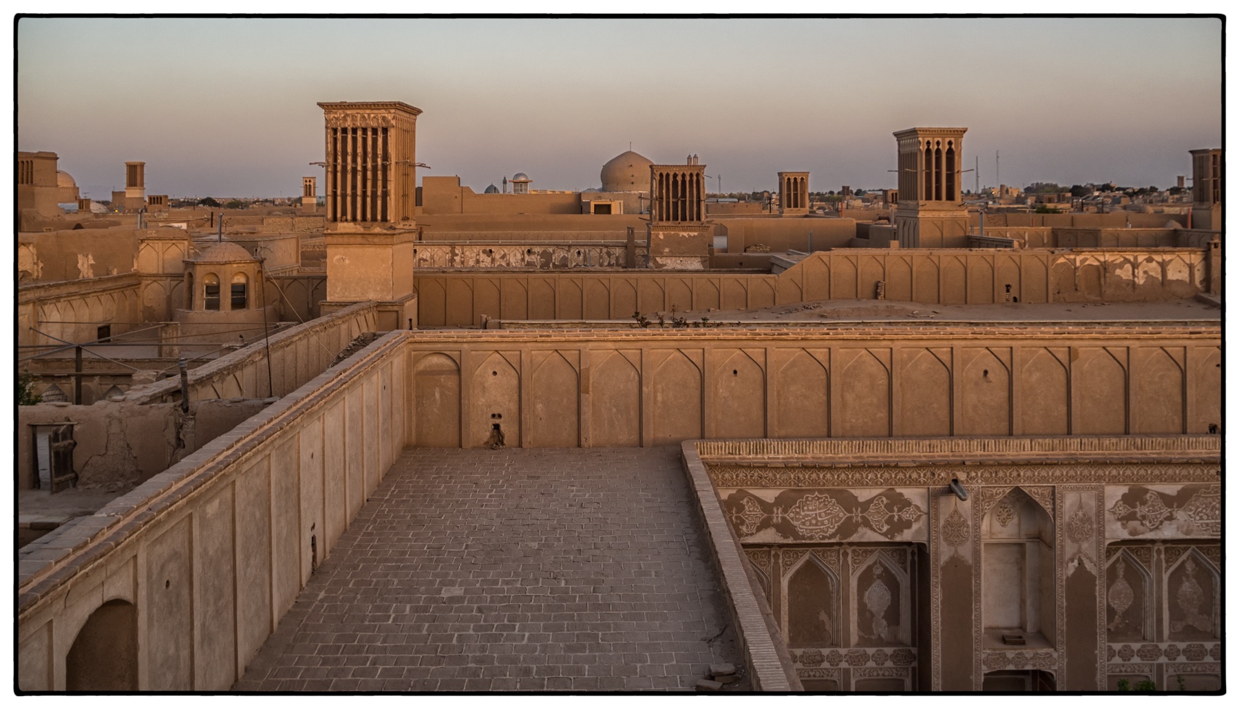 I tetti di Yazd al tramonto