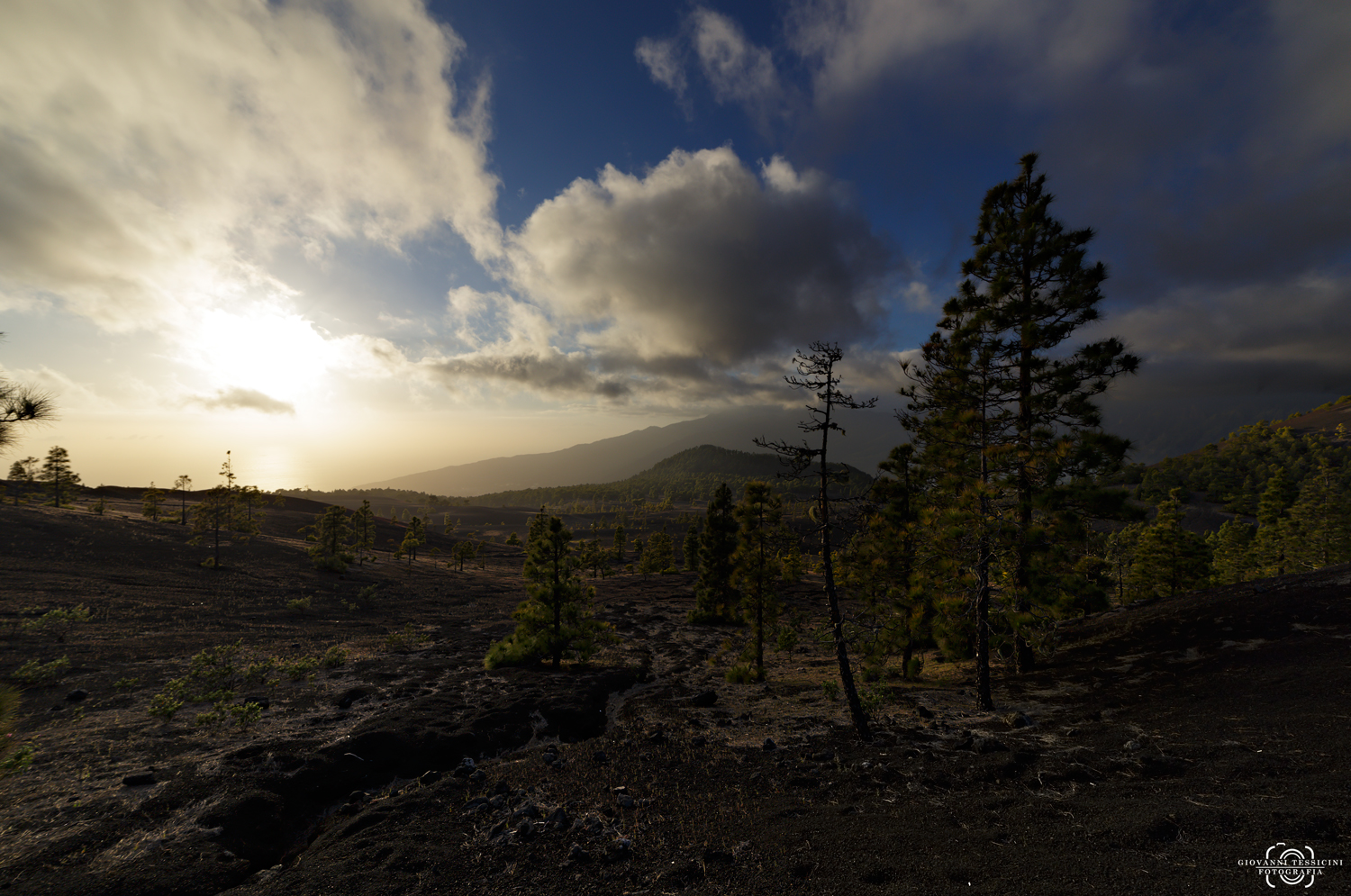 Slopes of the volcano