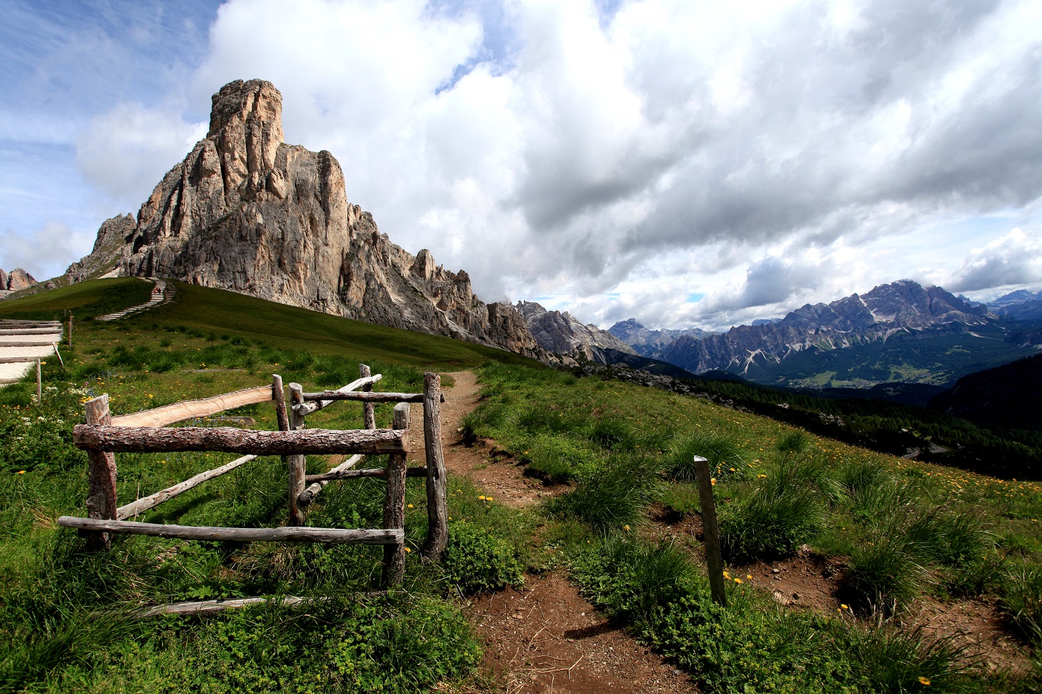 Nuvolau and down there from Giau Cortina