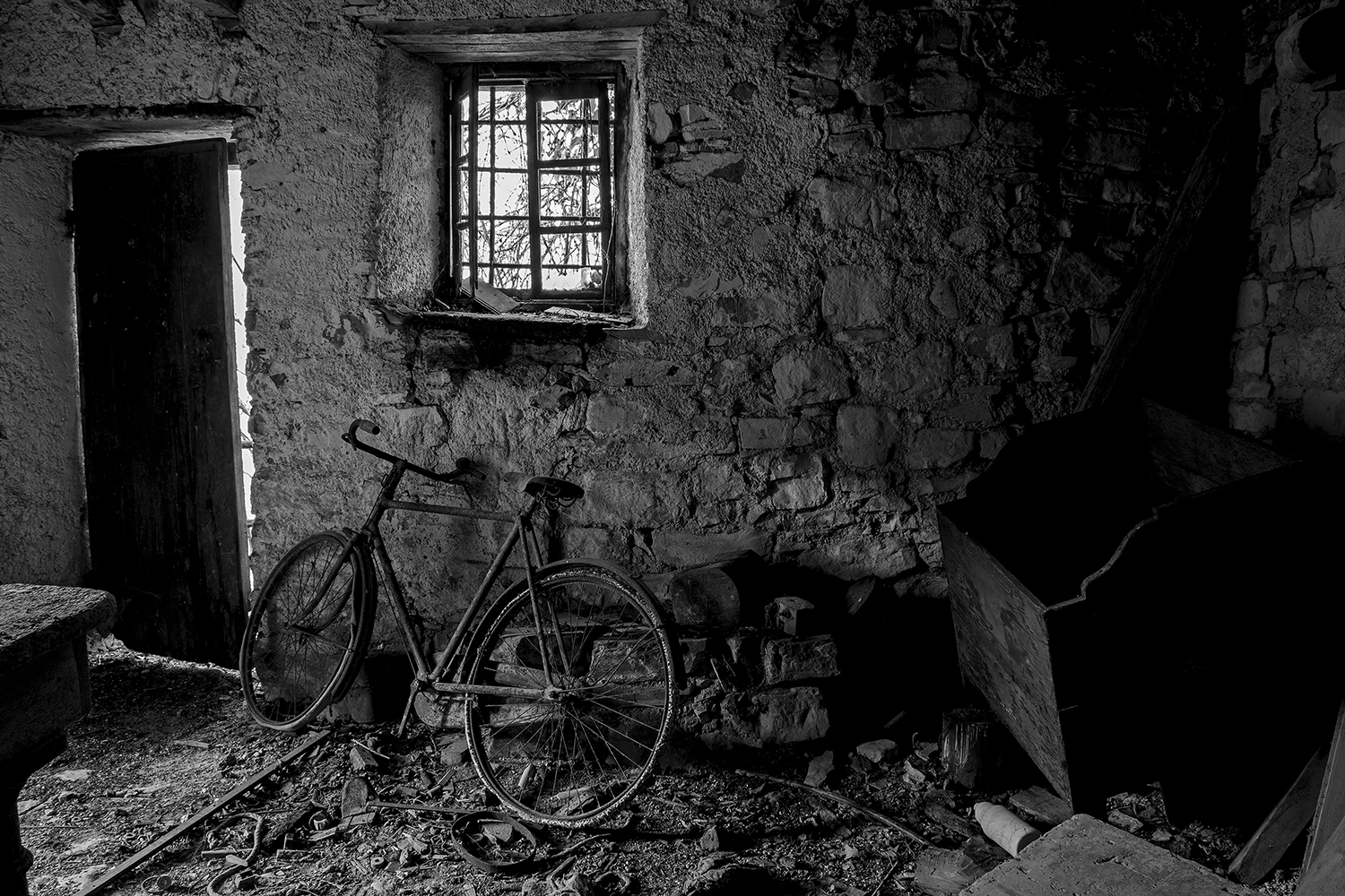 Inside the abandoned mill