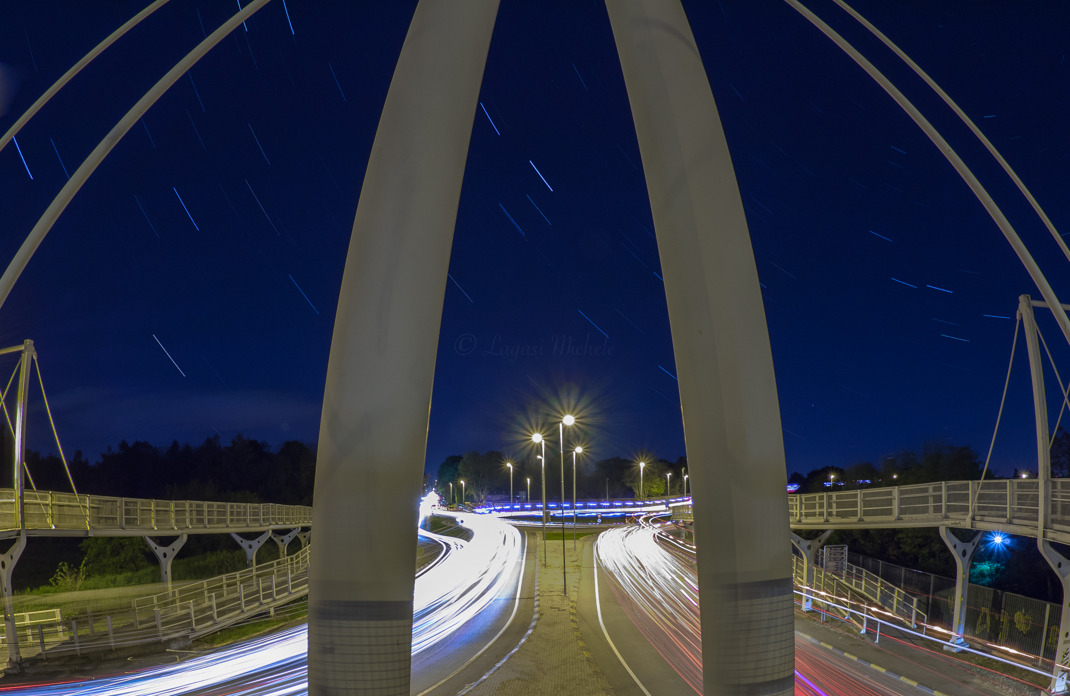 Architecture, lights and stars