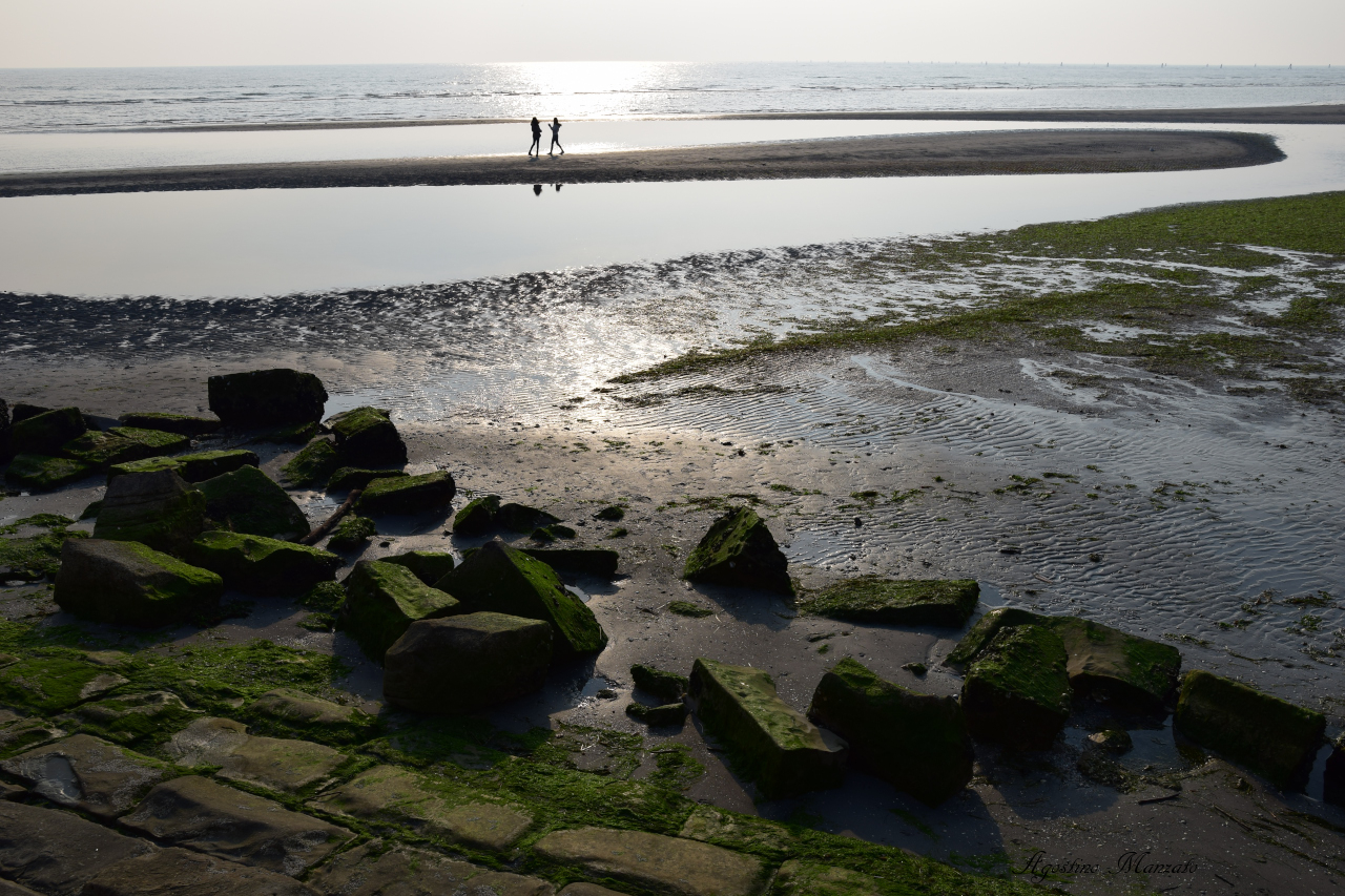 Two girlfriends at the seaside