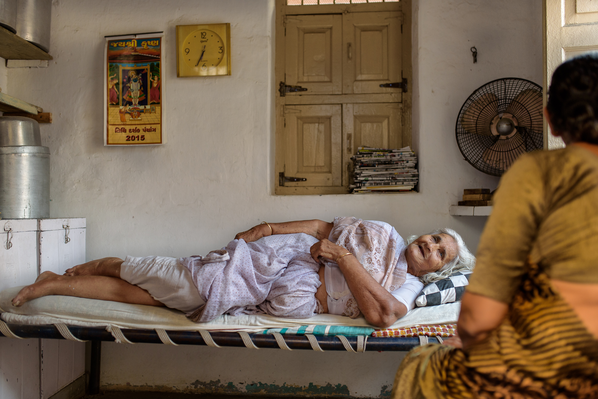 Visit to the elderly mother.