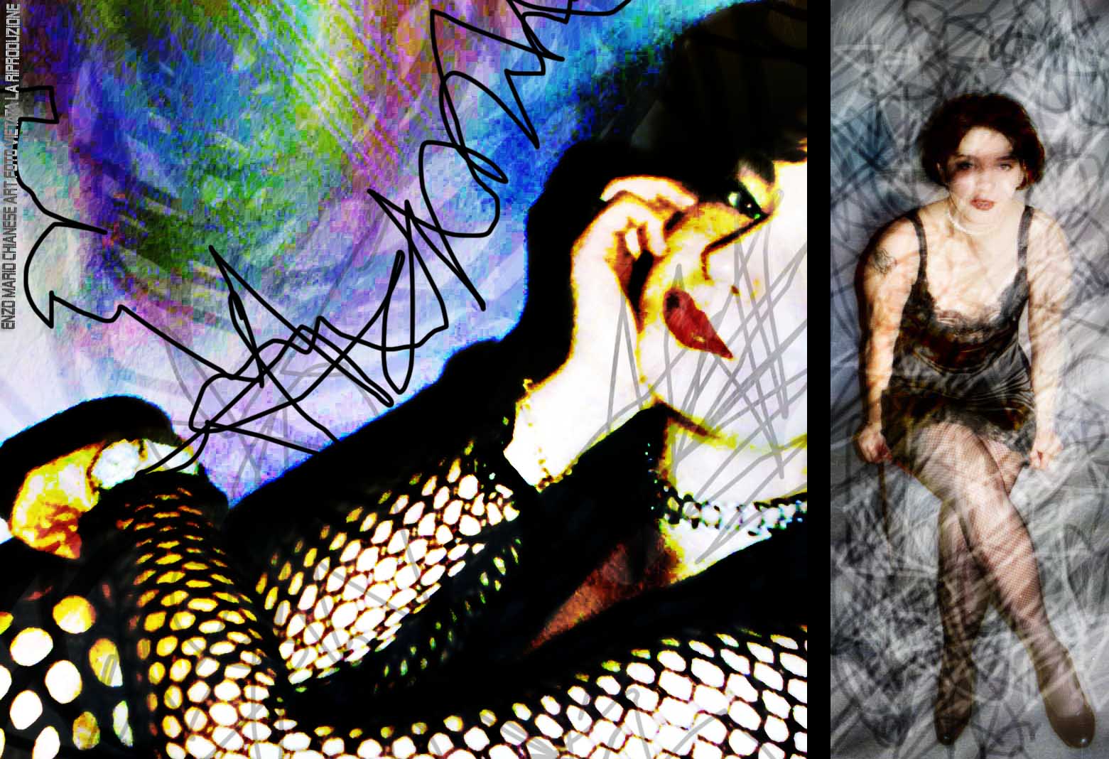 Studio per un acrilico, 1996. Successive riprese e elab