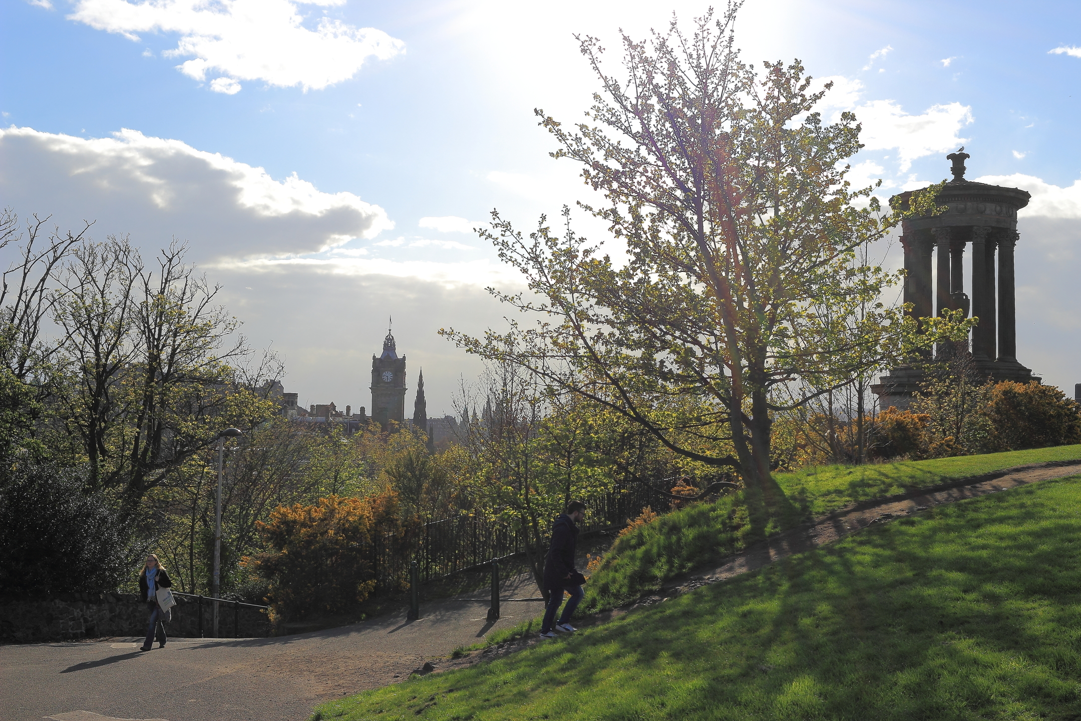 Calton hill illuminated