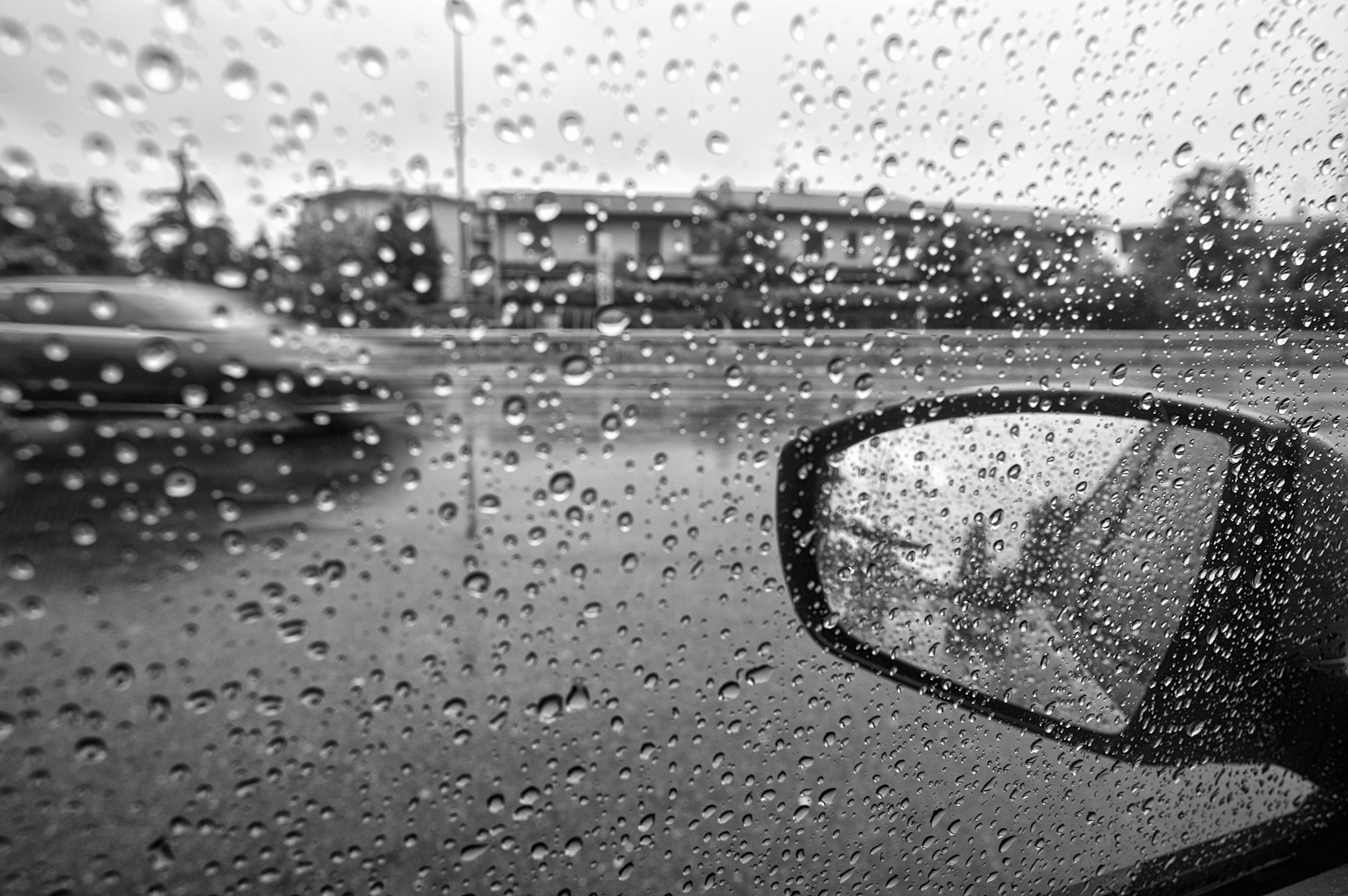 Driving on a rainy day