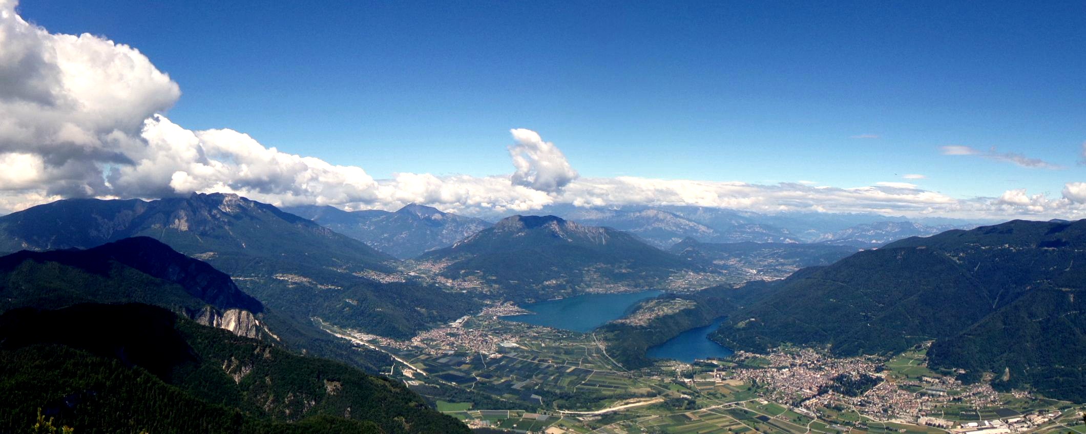Spitz Vezzena: view on Caldonazzo lakes and Levic