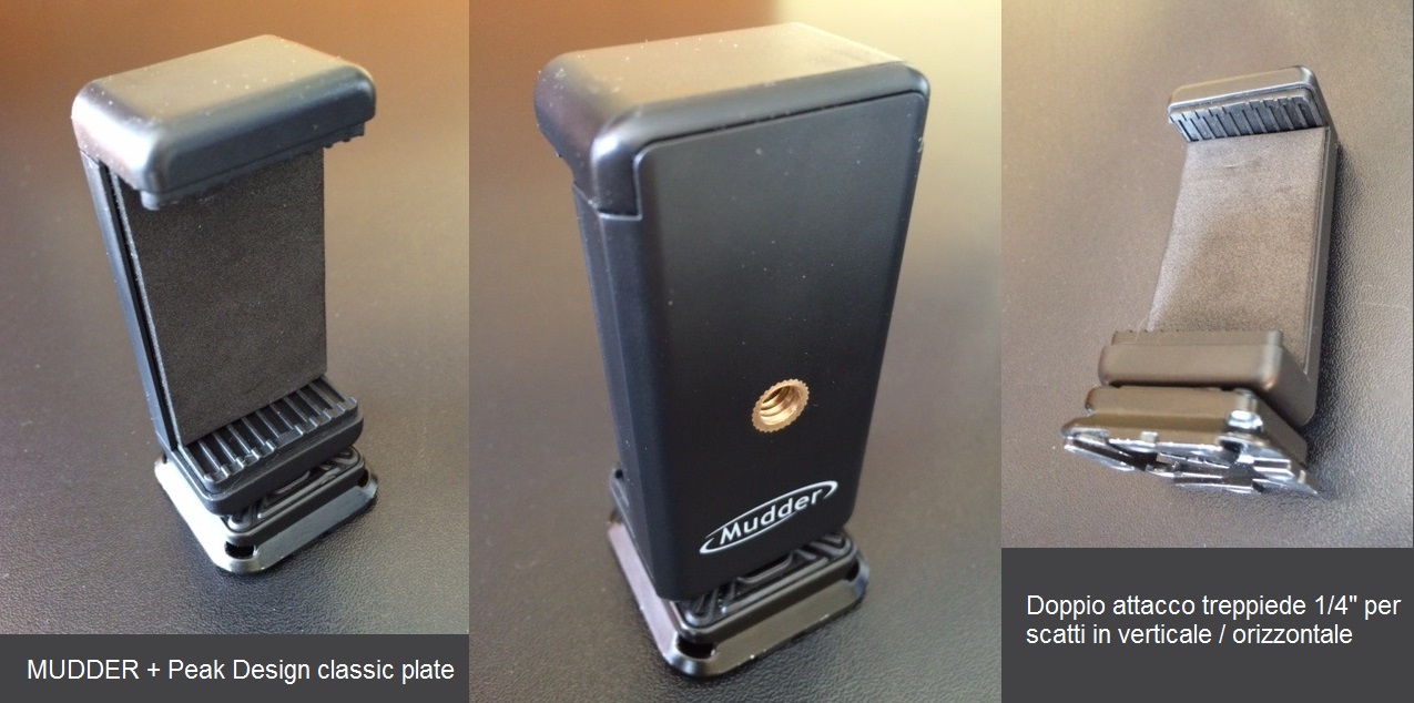 Mudder + Peak Design classic plate arca swiss compatible