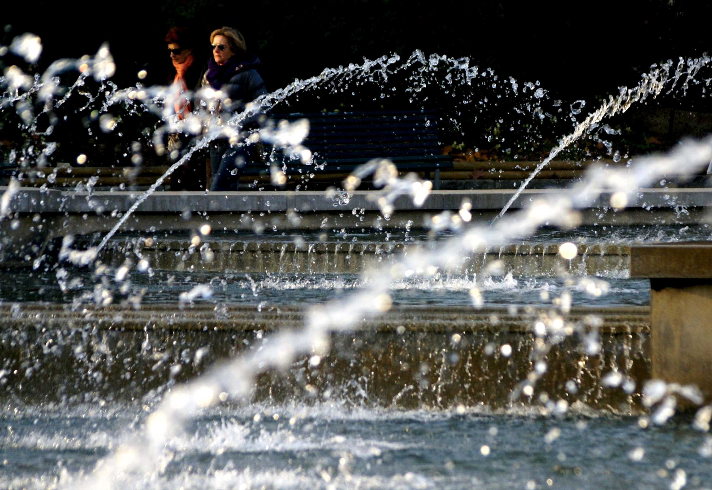 A moment of people and splashes