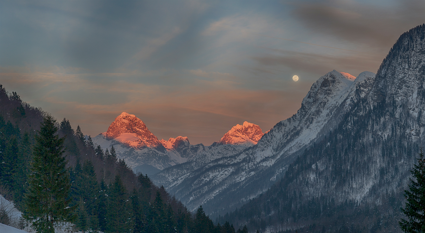 The Mangart at Sunset