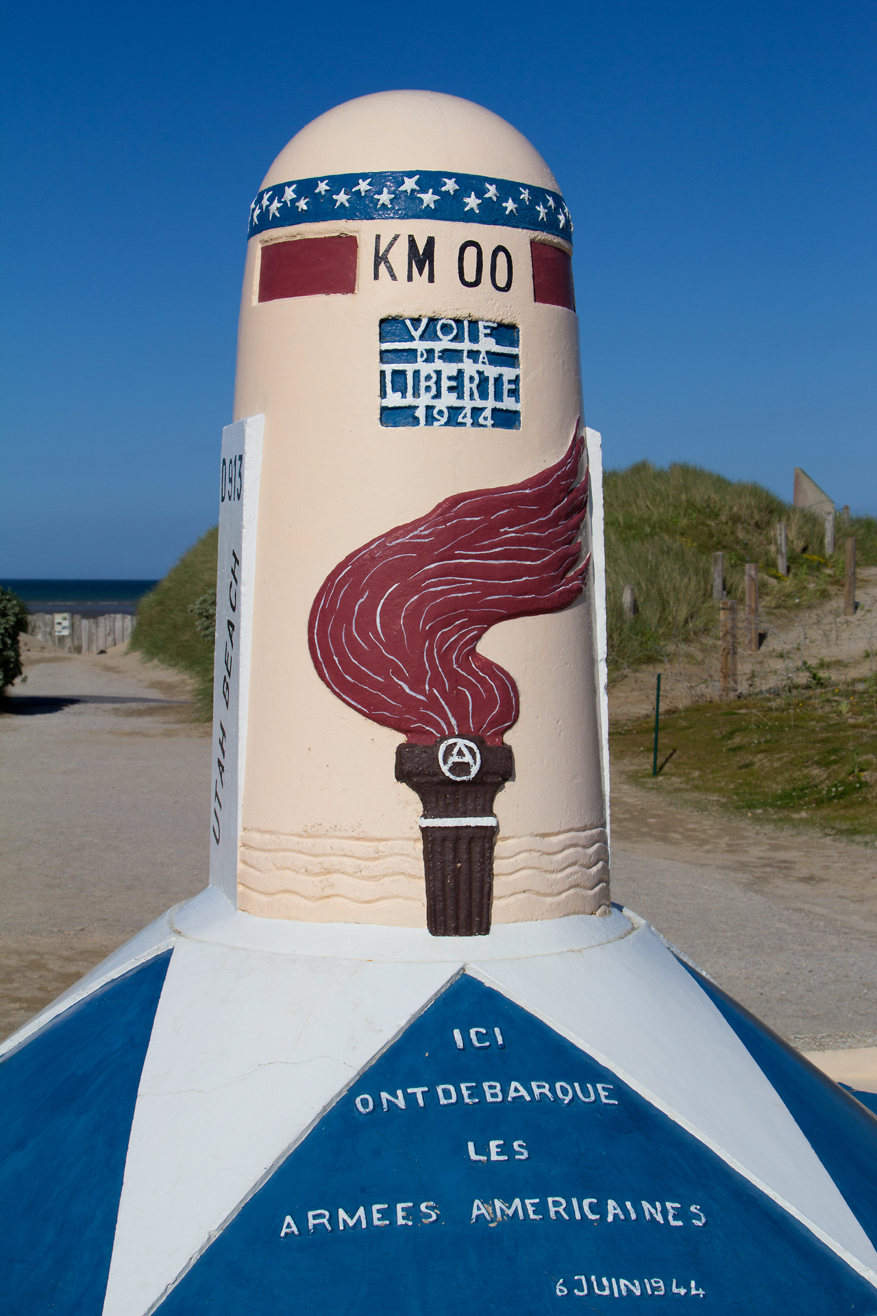 In memory of an enormous tragedy, Utah beach