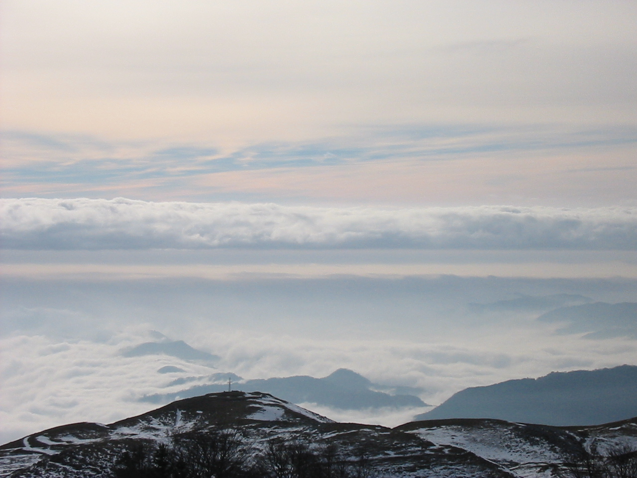 View from Alta Cima towards the Cross of Novegno
