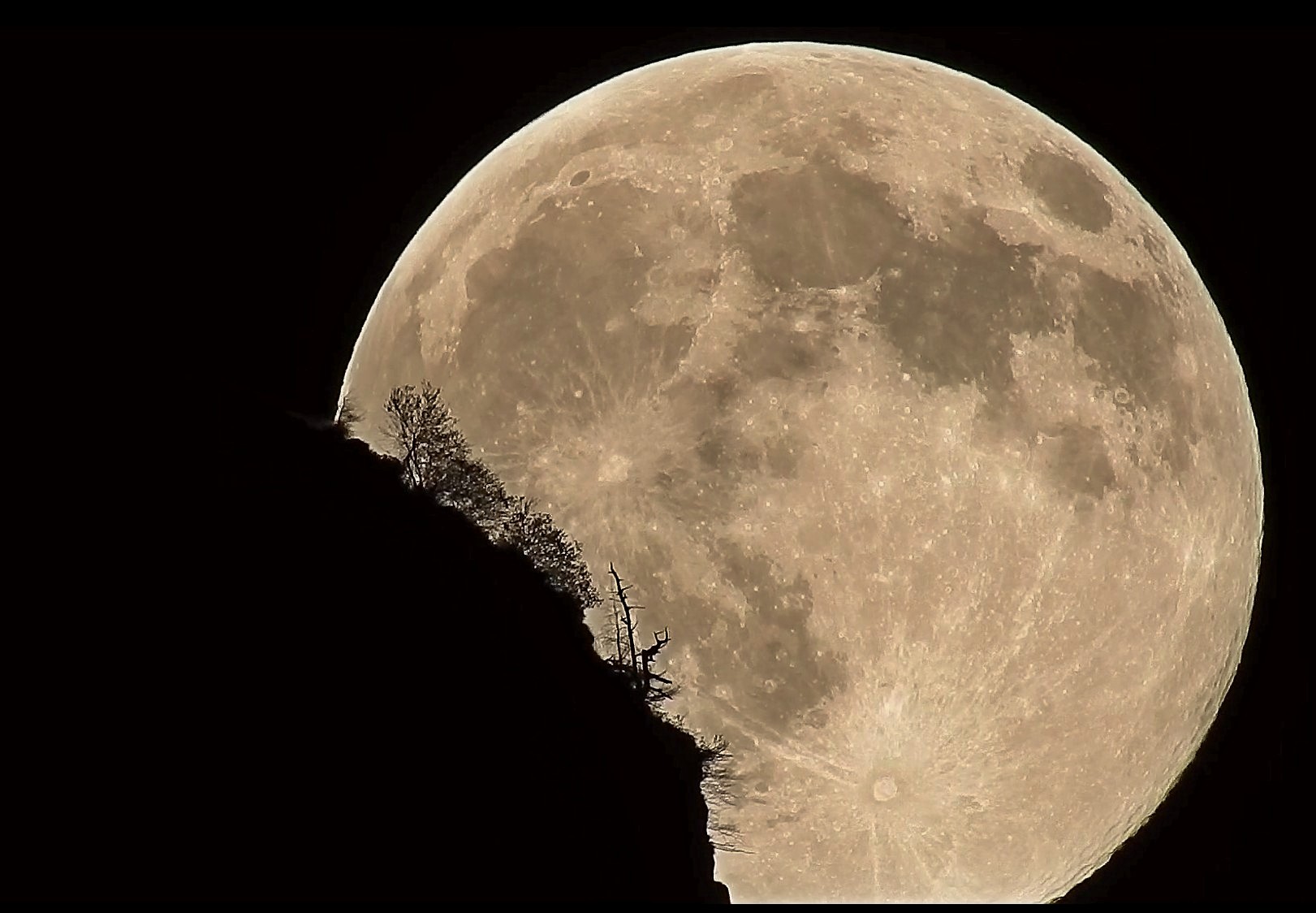 Luna piena che sorge