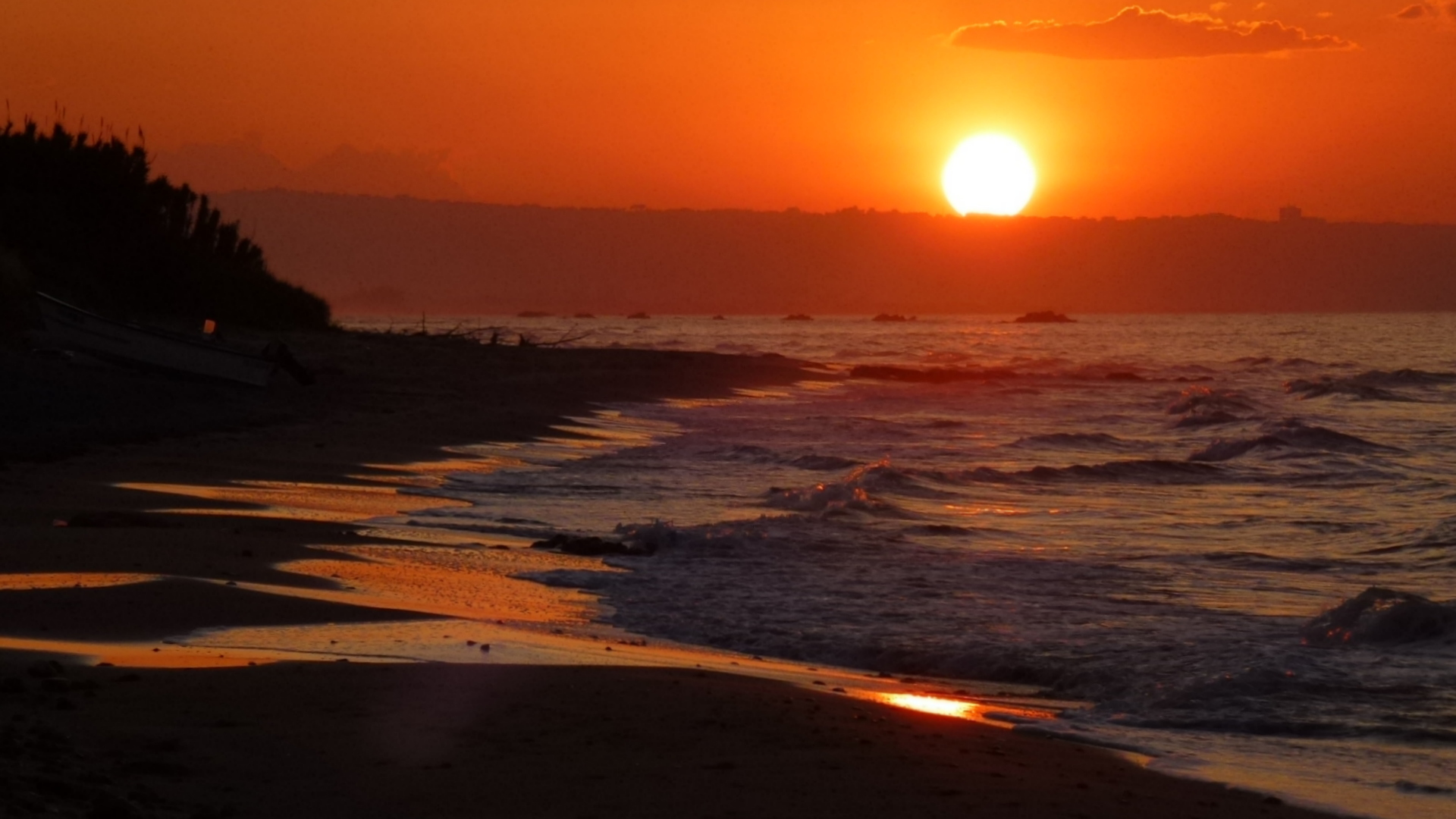 Evening sea in Molise