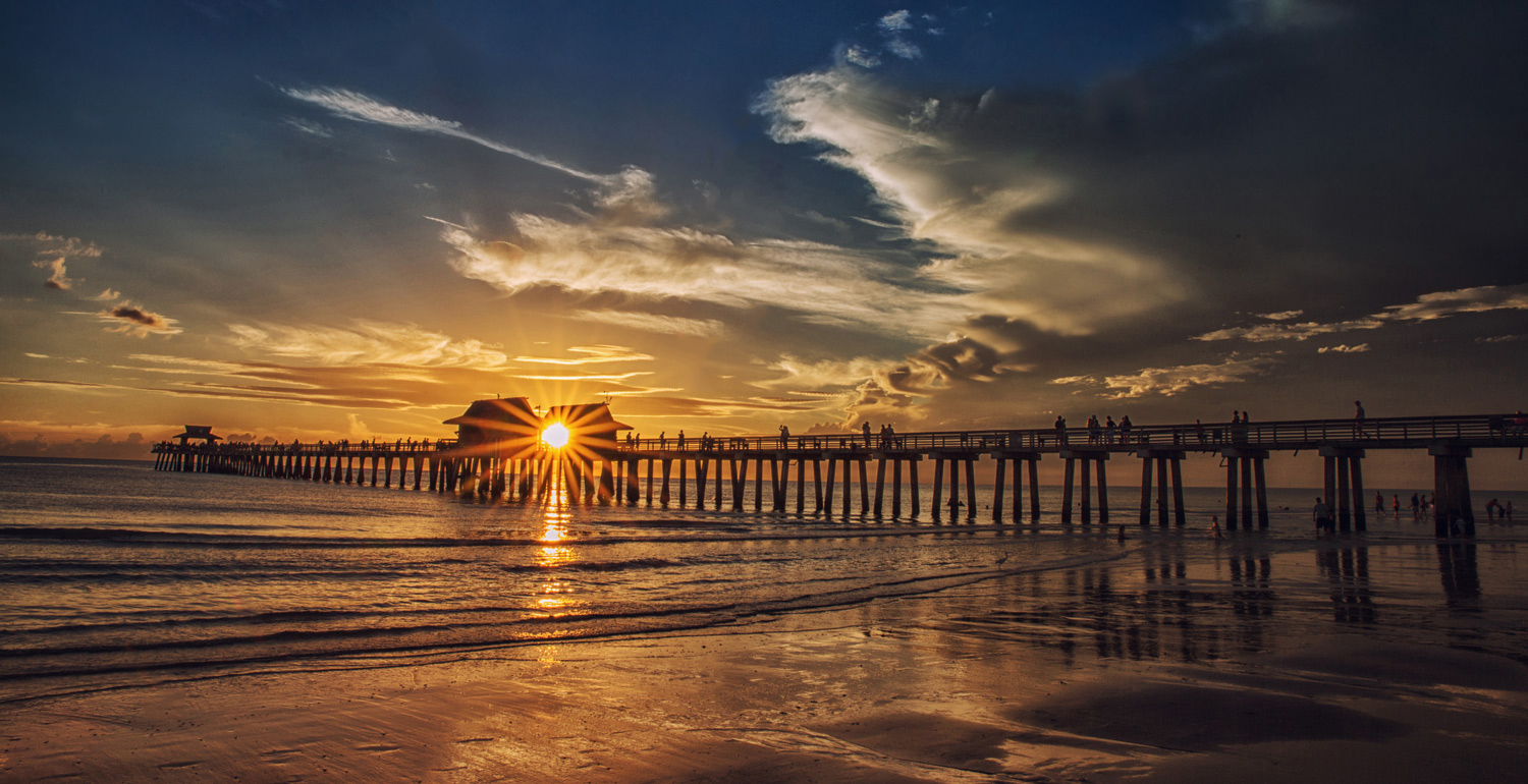 Naples - Sunset on the dock