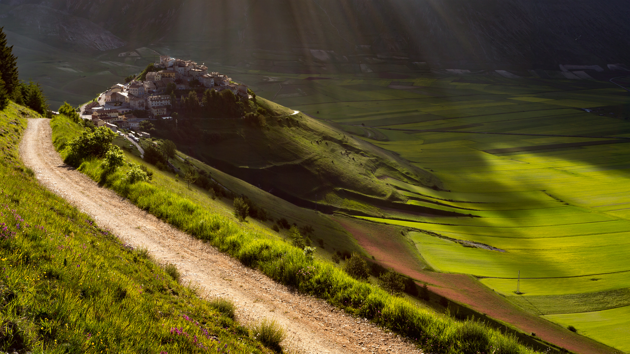 The first rays of the sun