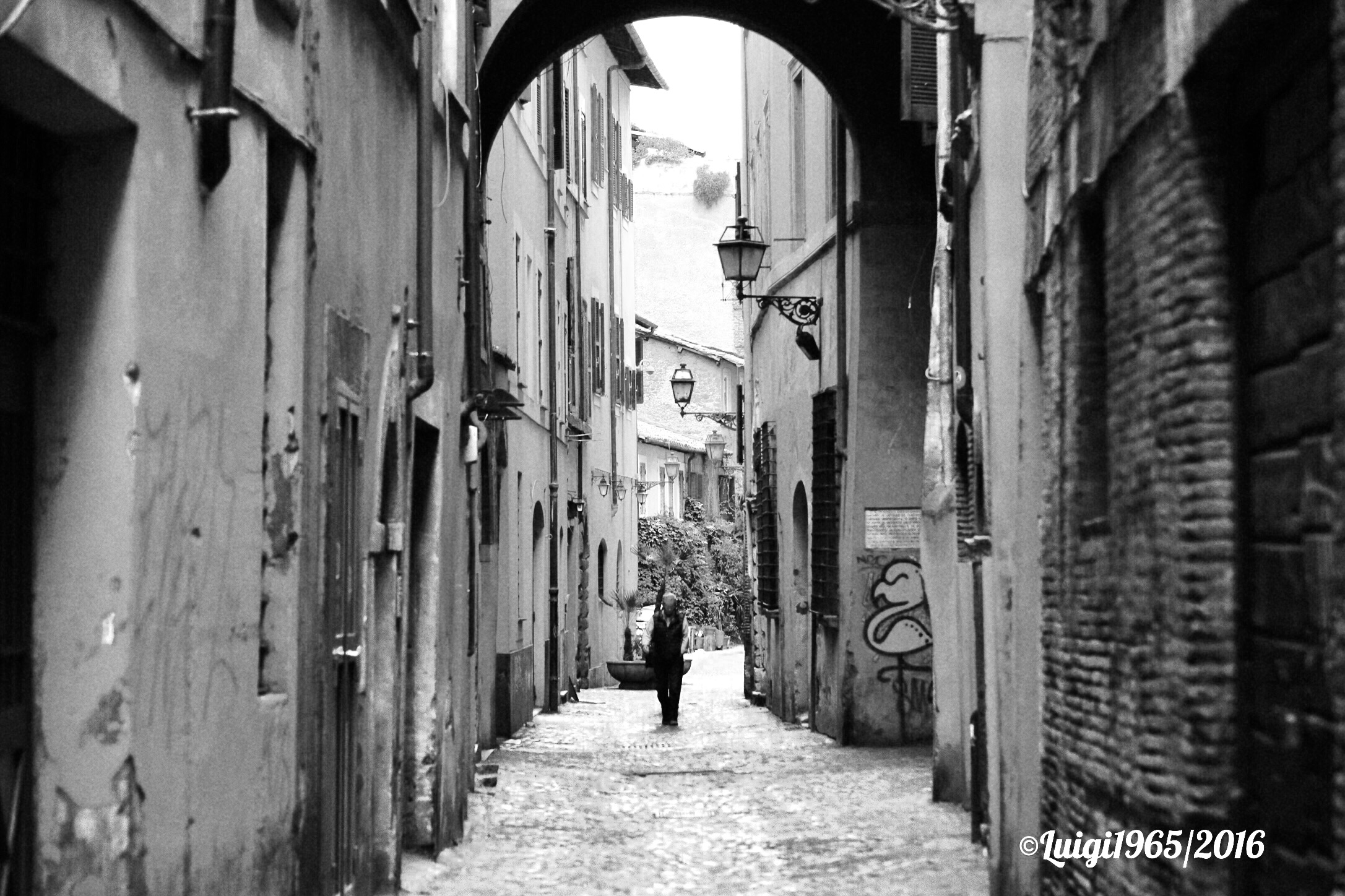 In an alley of Rome.